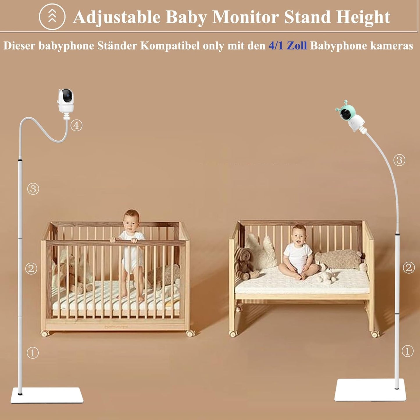 Babyphone-Halterung, 68.8 Zoll für für GHB/BOIFUN/momcozy