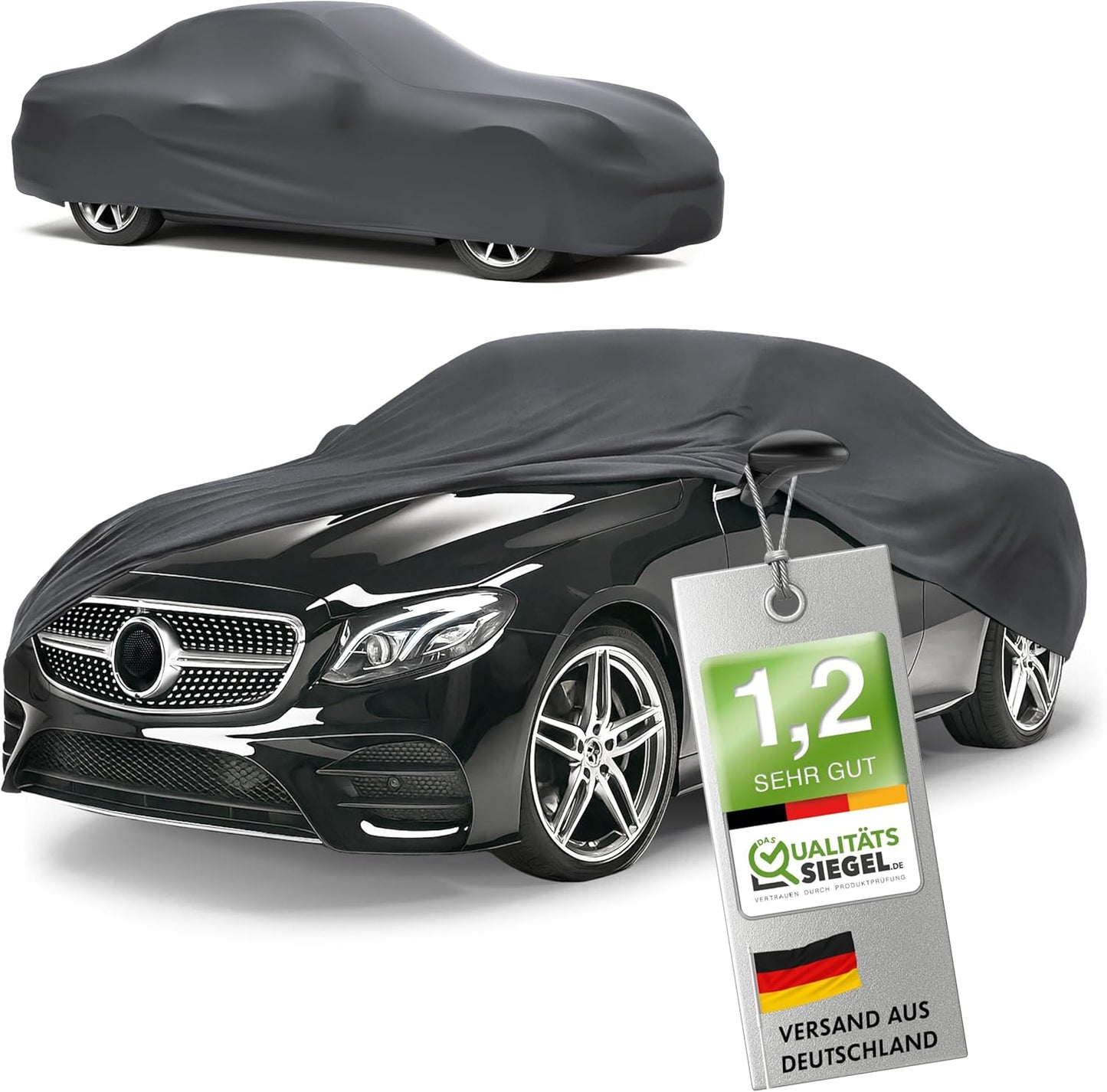 Indoor Stretch Plus für PKW, Anthrazit Größe 3: PKW 483 - max. 534 cm Länge