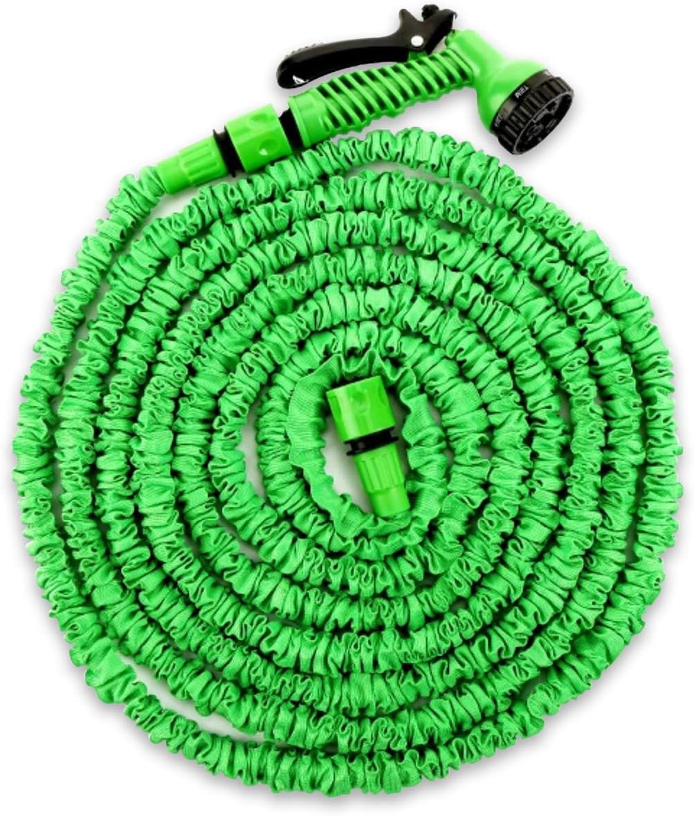Flexibler Gartenschlauch, dehnbar bis 7,5m, 7.5m - 25ft, Grün