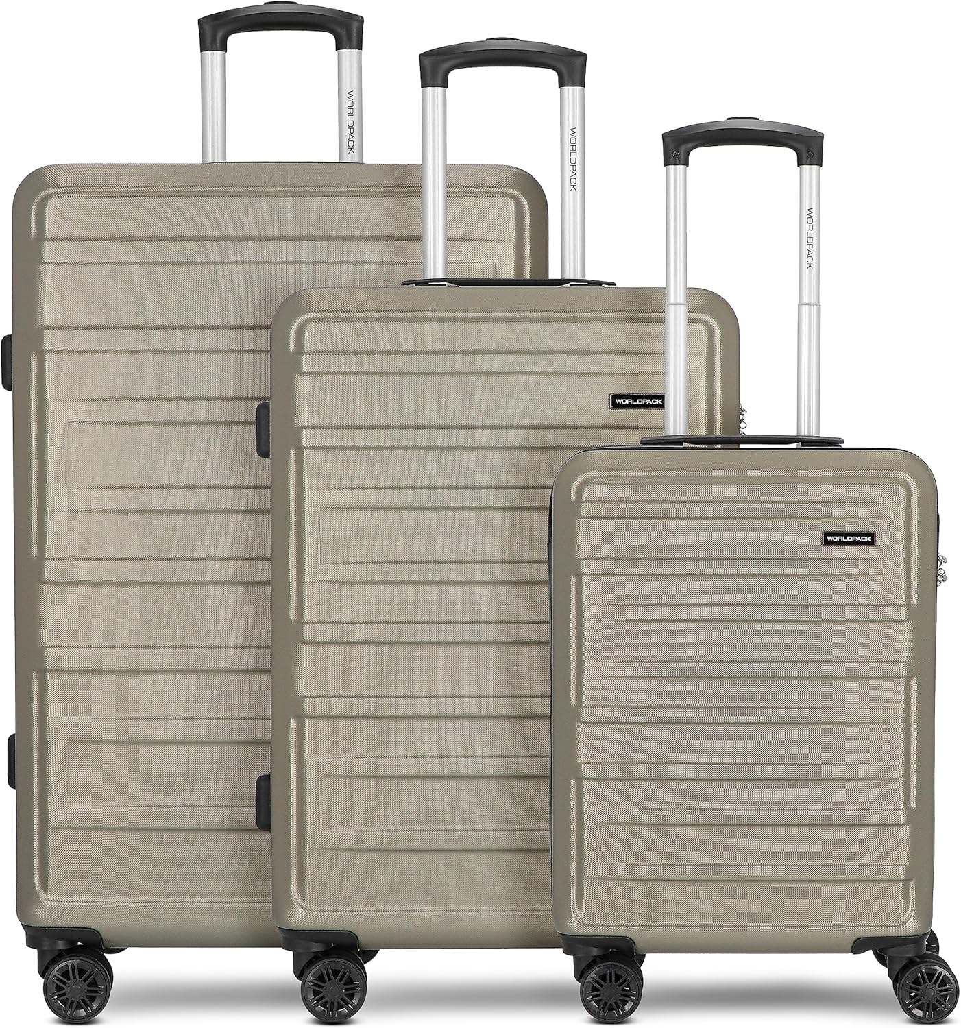 New York 2.0 4 Rollen Kofferset 3-teilig, Champagner-metallic / Kofferset (3-teilig)