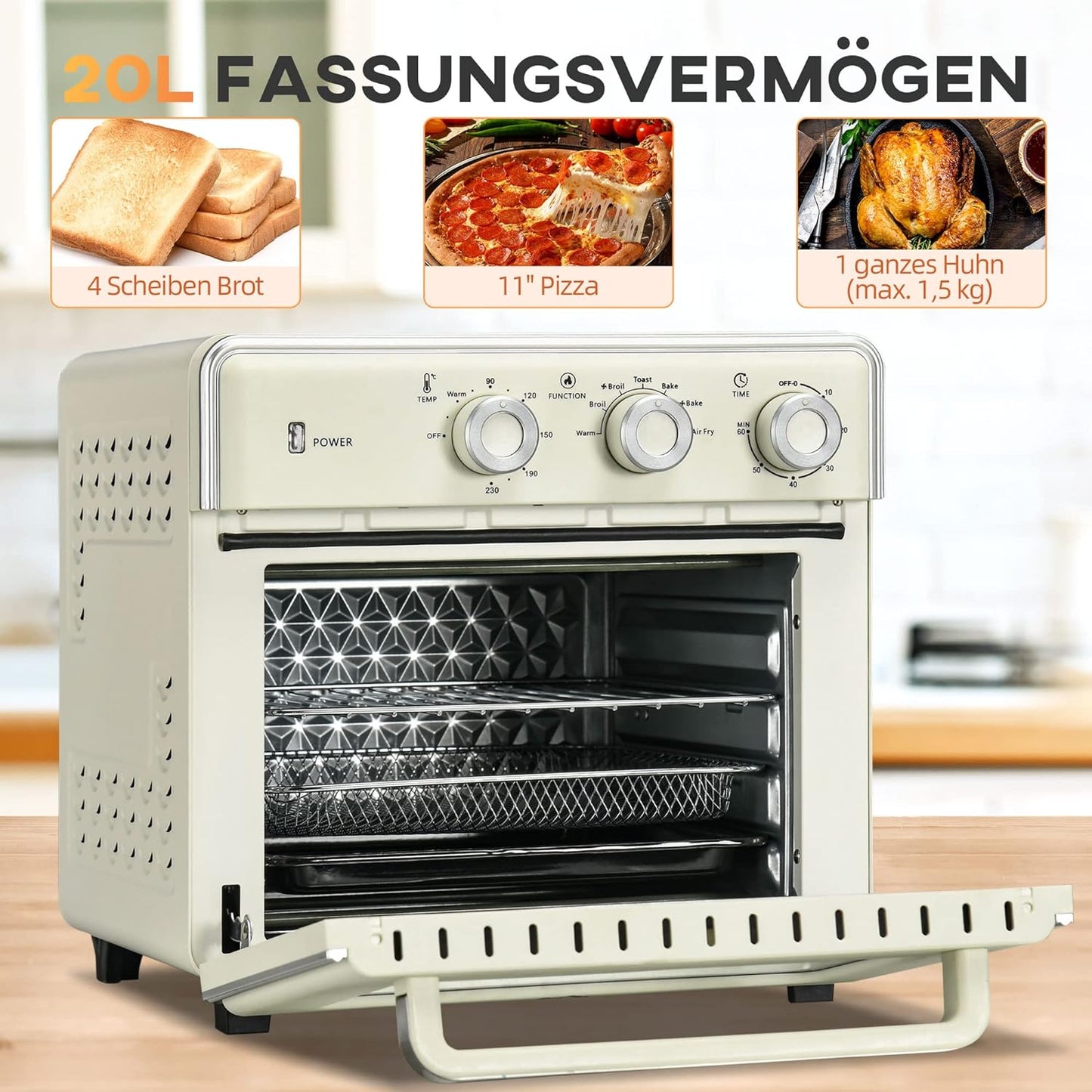 Minibackofen, Cremeweiss
