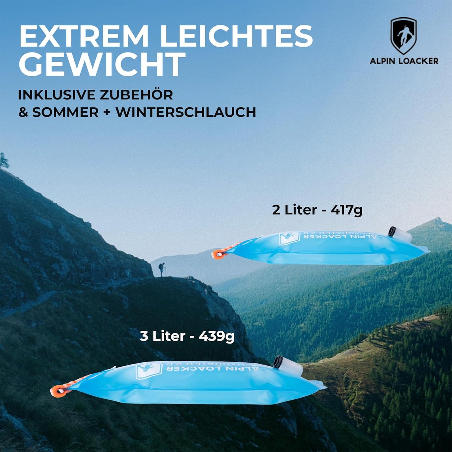 Trinkblase mit Trinkschlauch, 2L
