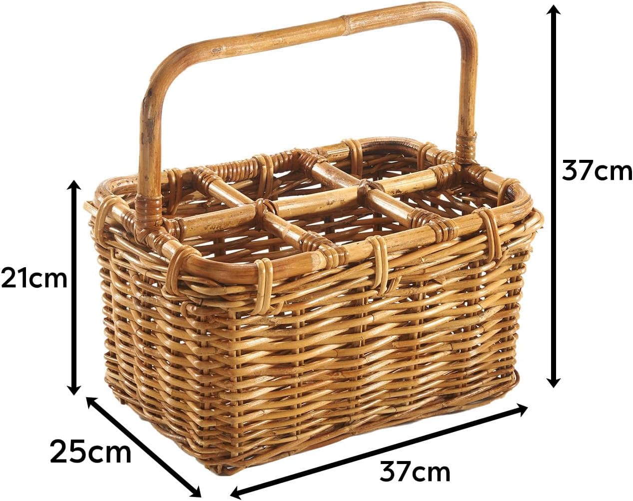 Flaschenträger für 6 Flaschen, Braun