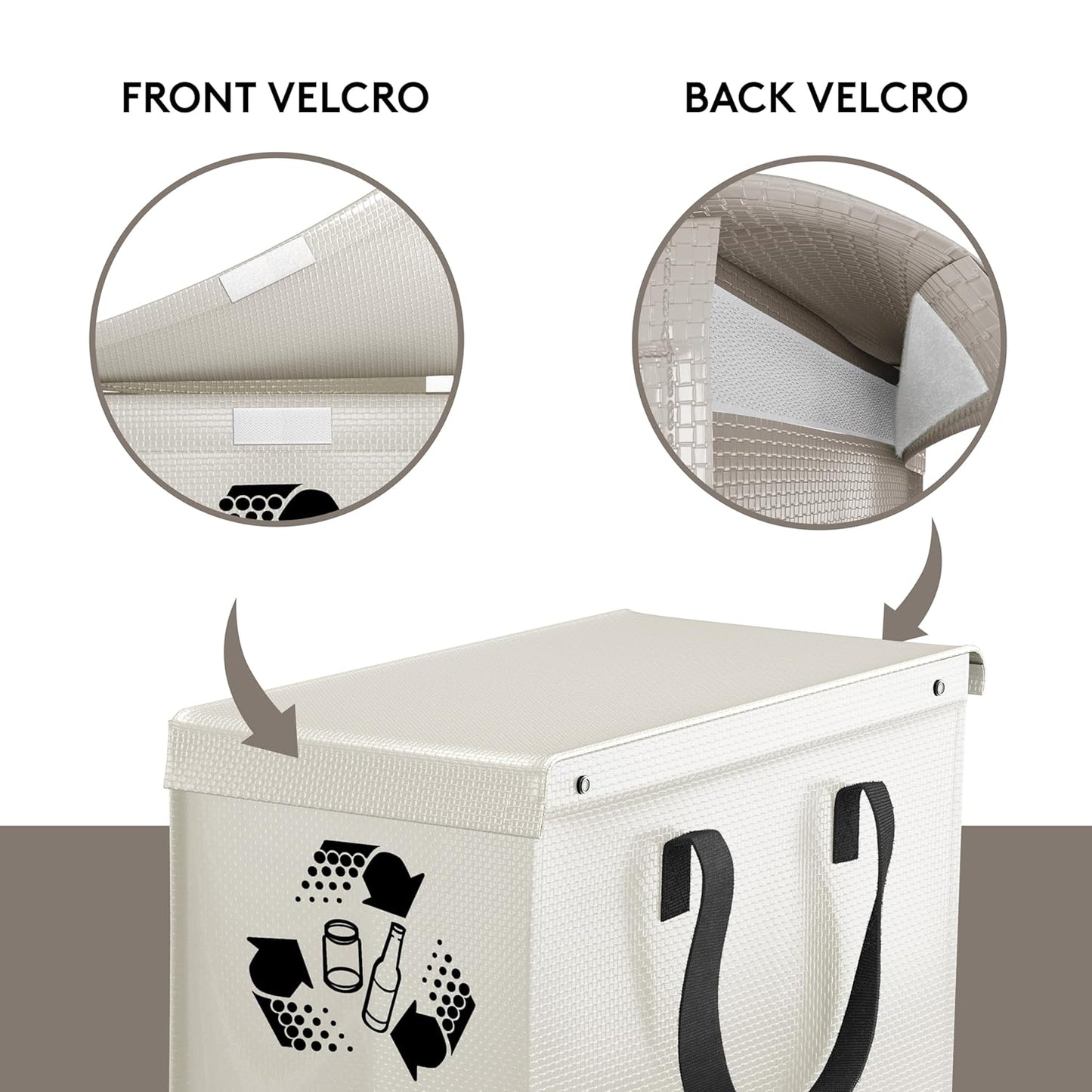 Grey Edition - faltbares Mülltrennsystem mit Deckel, Grey Edition Medio + Deckel