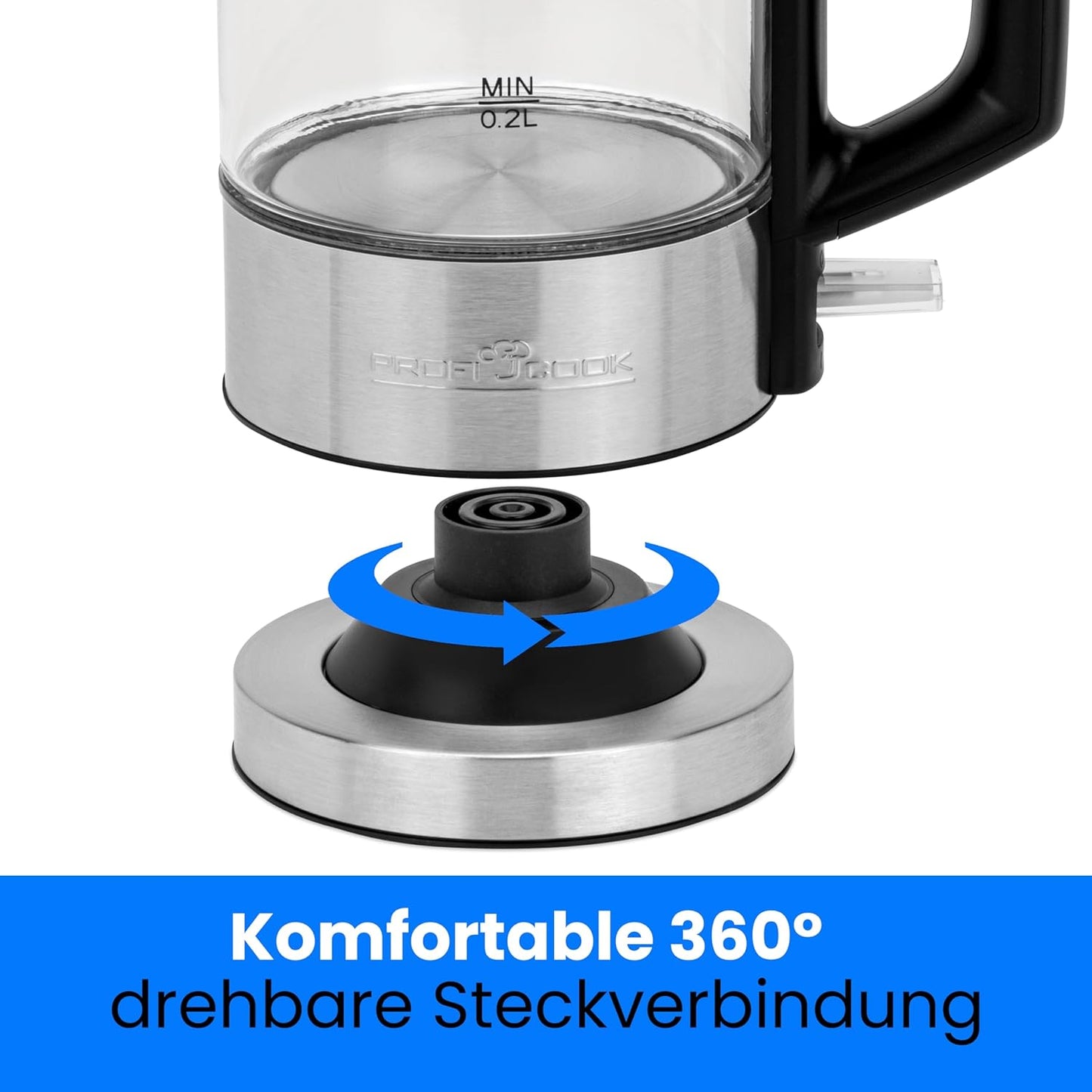 PC-WKS 1228 G - Mini Wasserkocher, 0.5 Liter