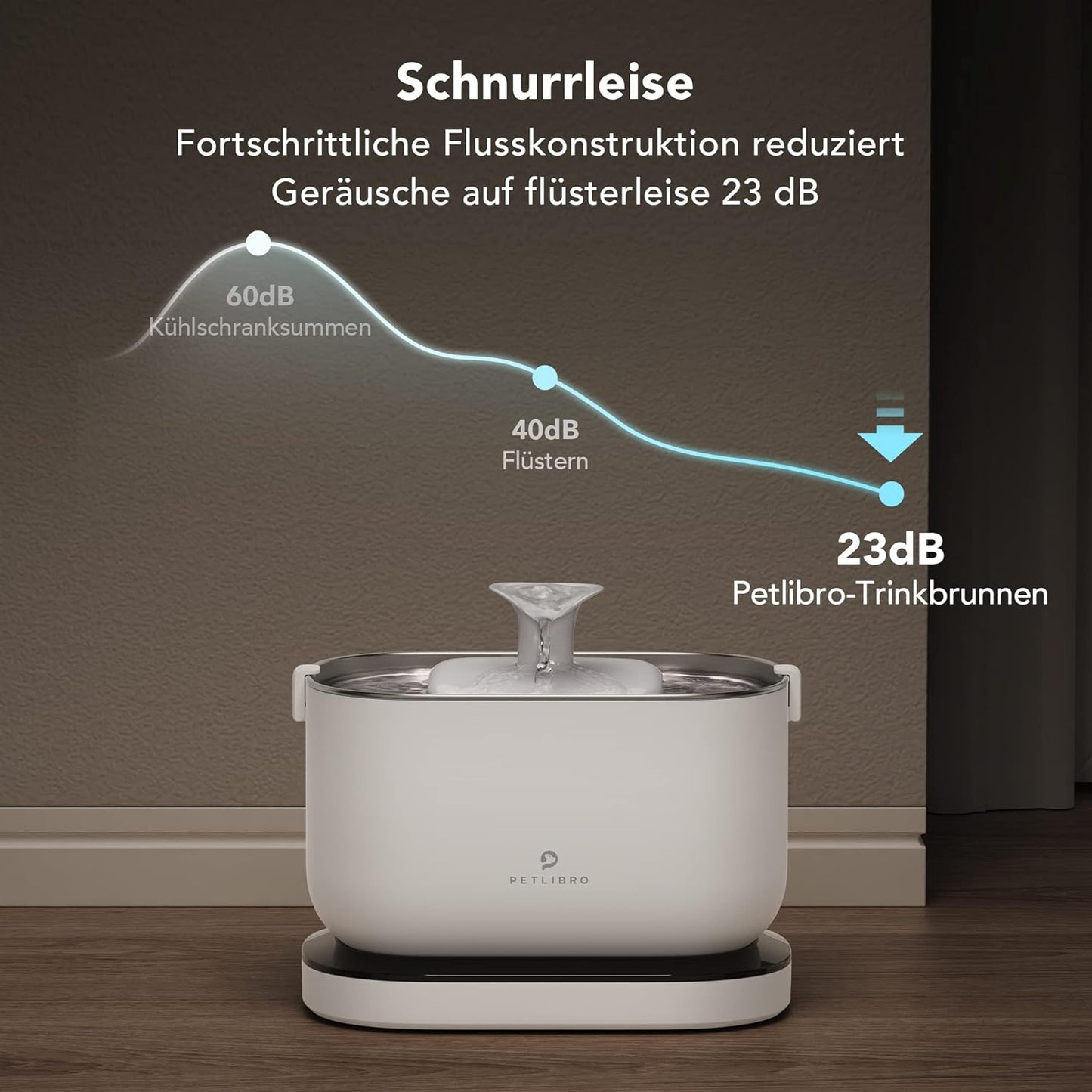 Trinkbrunnen PLWF115, a. Weiss - Batteriebetriebener