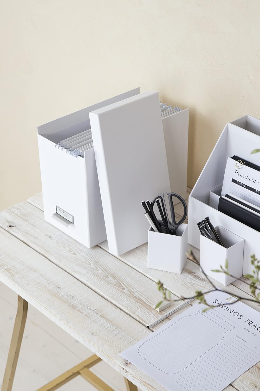Hängeregisterbox Johan, Weiss Pappe