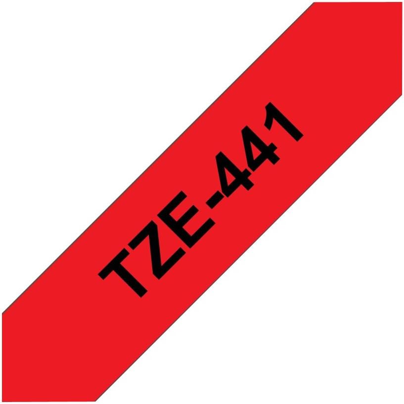 P-touch Schriftband TZe-441, 18mm, schwarz-rot, schwarz auf rot 18 mm Single