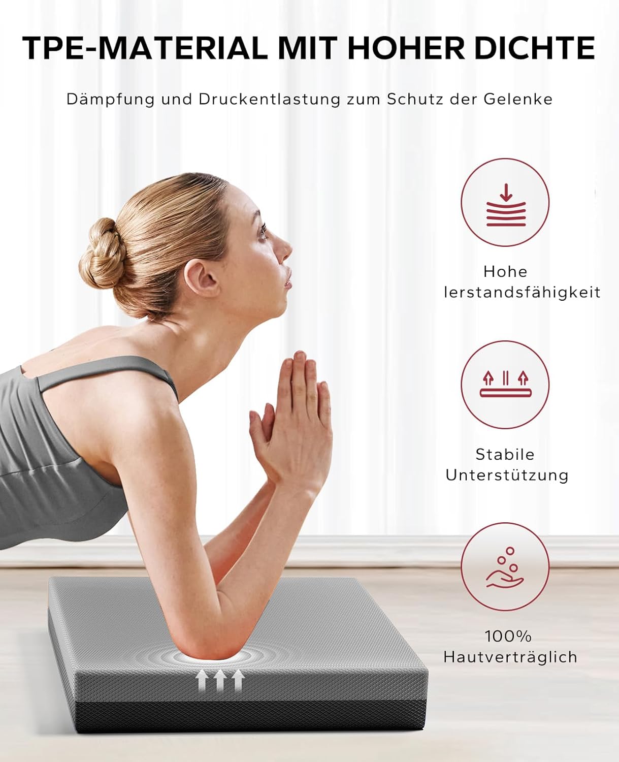 Rutschfestes Balance Pad, Schwarz/Grau - 1 Stk