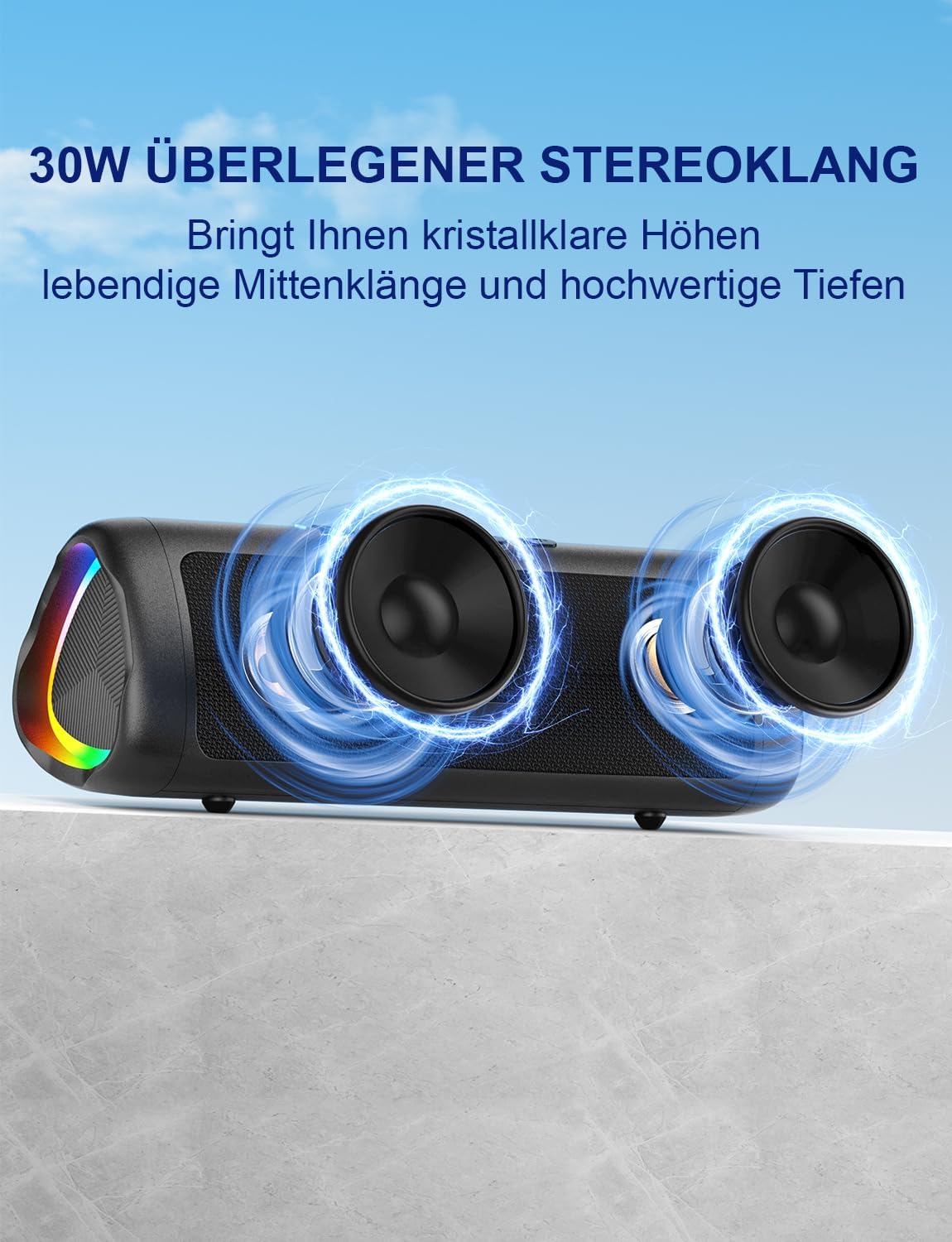 Tragbarer Bluetooth-Lautsprecher