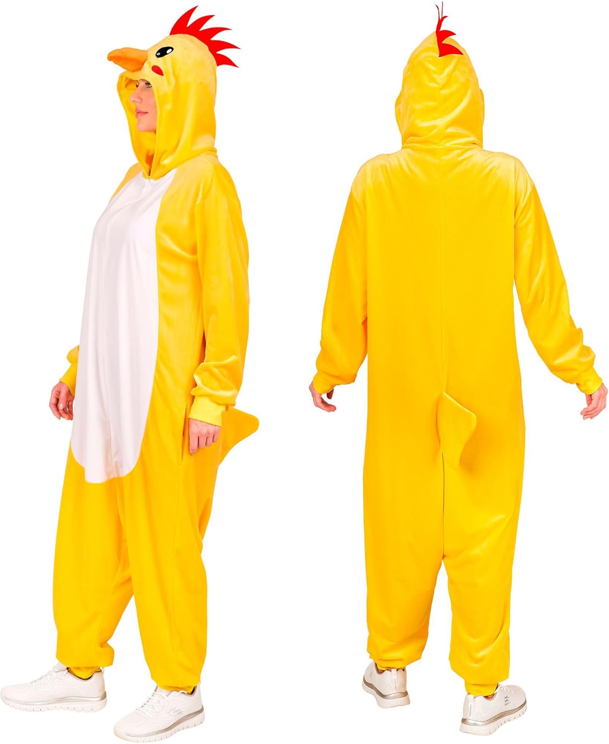 Huhn Jumpsuit Kostüm, Huhn Gelb S-M