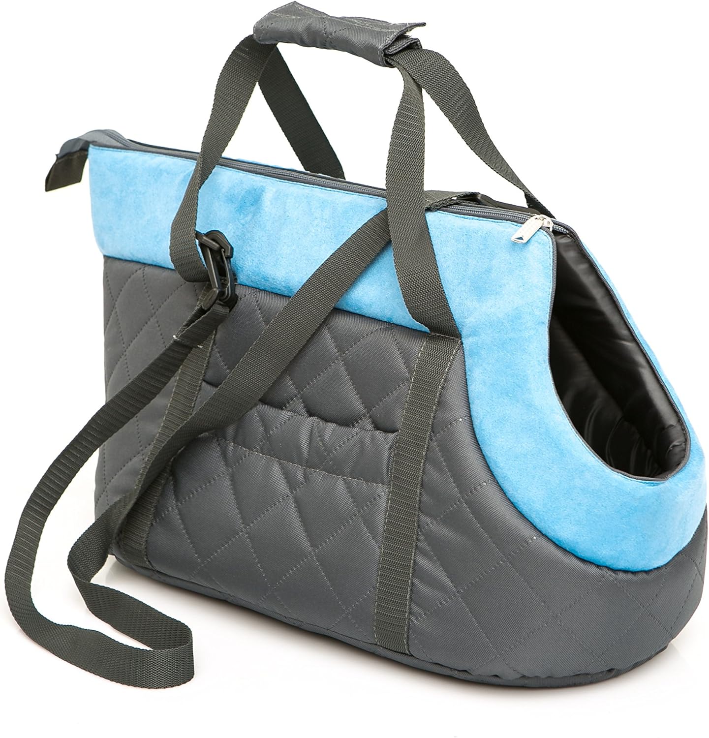 Tragetasche, M - 25x50x27 cm Grau mit Türkis