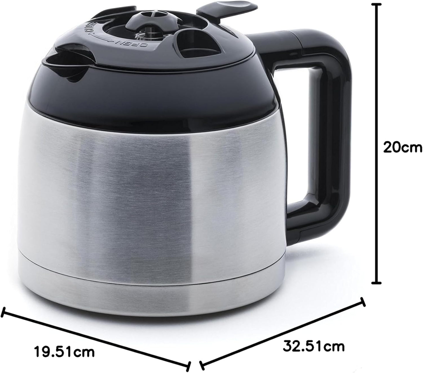 Hot Coffee Kaffeemaschine 1.2L Edelstahl