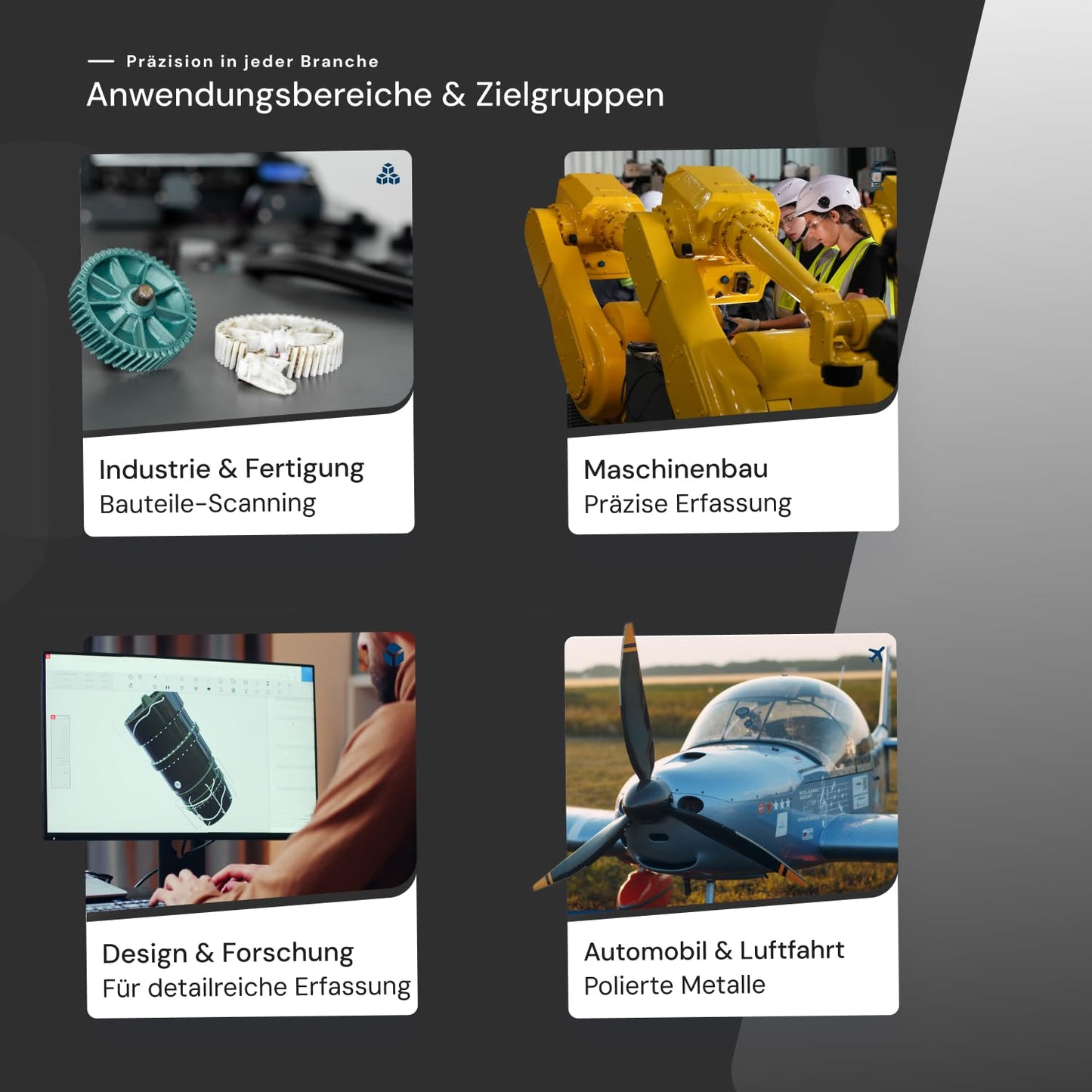 Weisse Referenzpunkte für 3D-Scanner, 1,5 mm Schwarz & Weiß