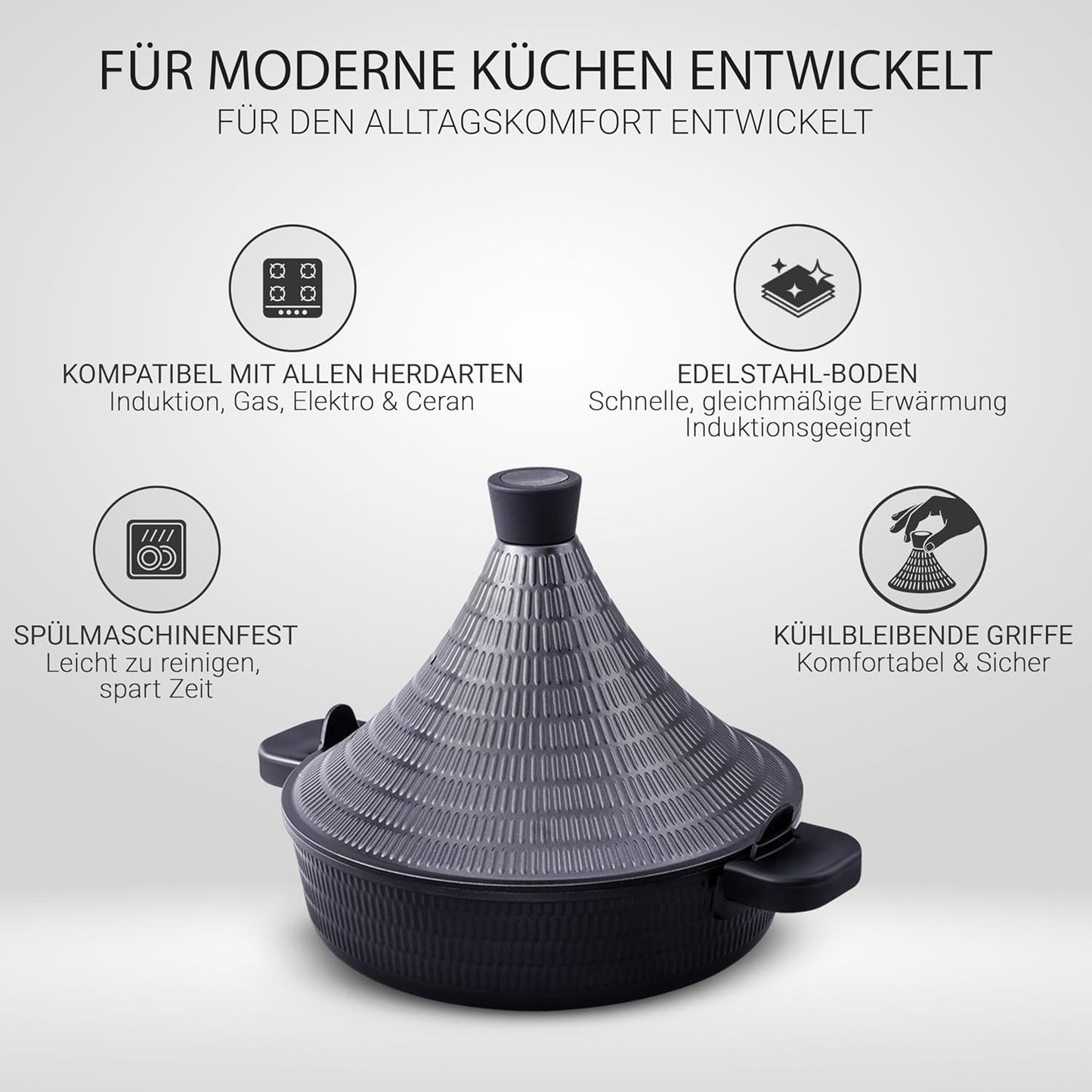 Aluminium Tajine 28cm, kratzfest & langlebig