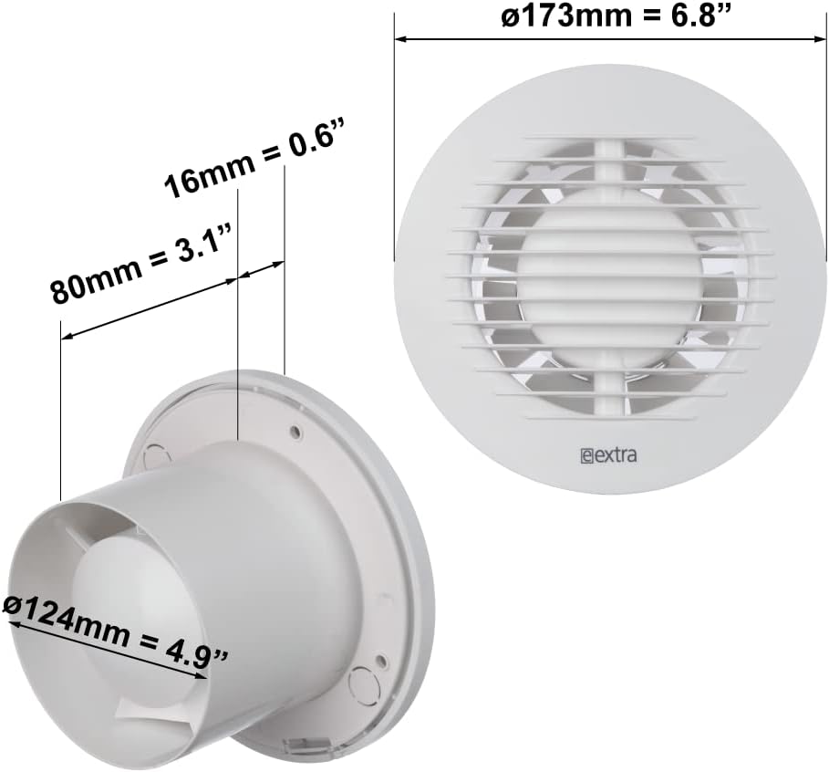 FAN E-EXTRA DN125 EA125, Ø 125mm Weiß