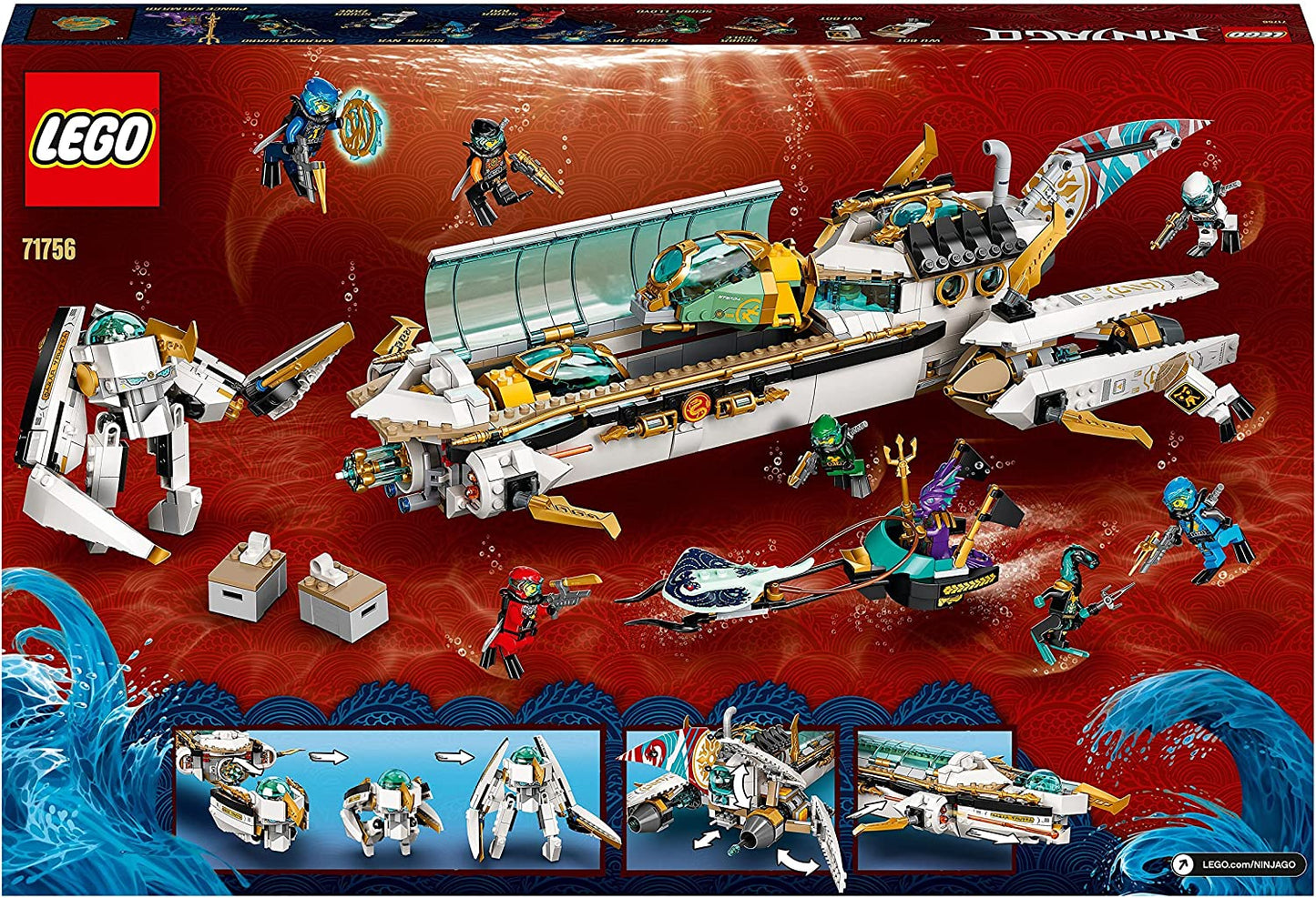 71756 Ninjago Wassersegler, Konstruktionsspielzeug, Standard Verpackung Single