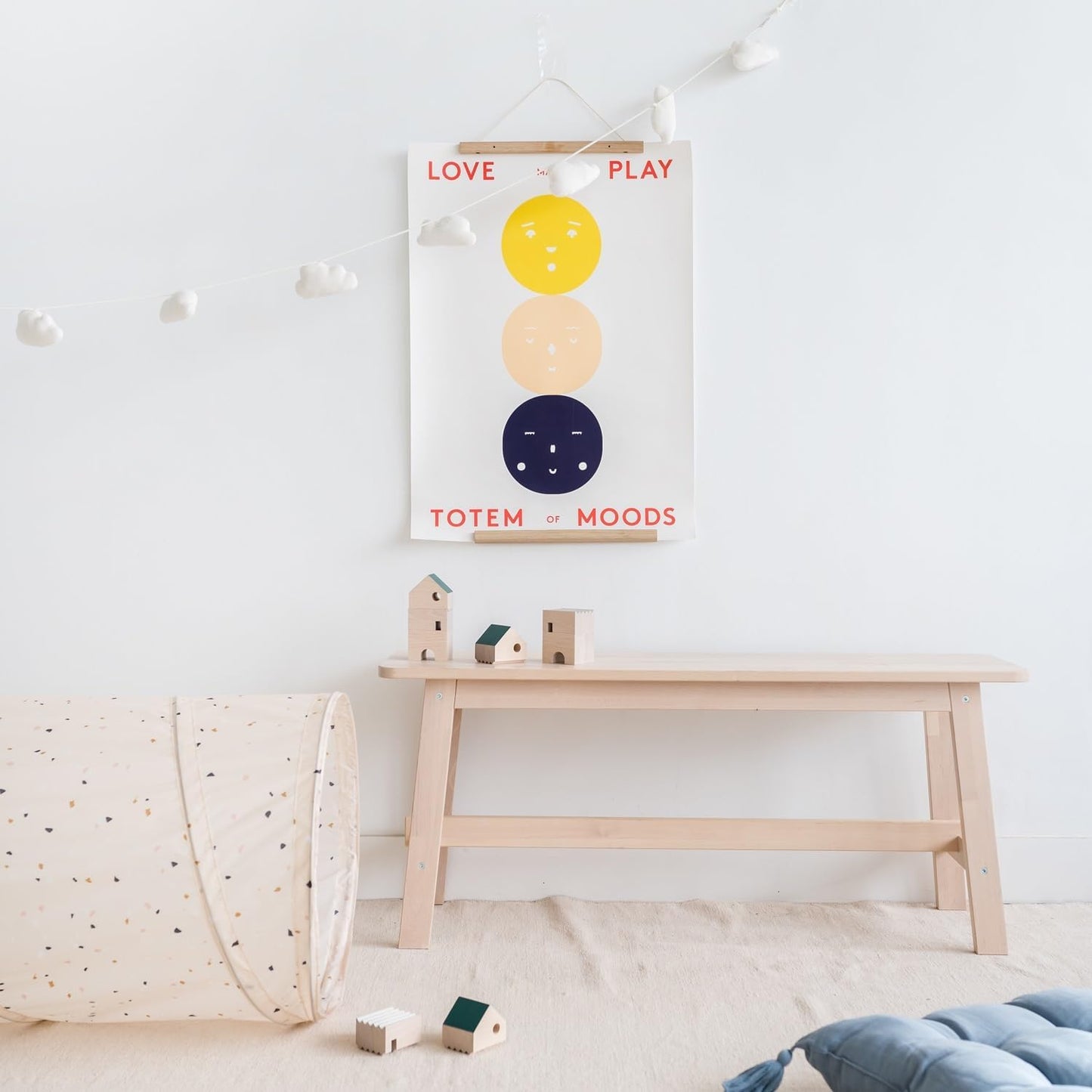 Krabbeltunnel für Kinder, Terrazzo Beige