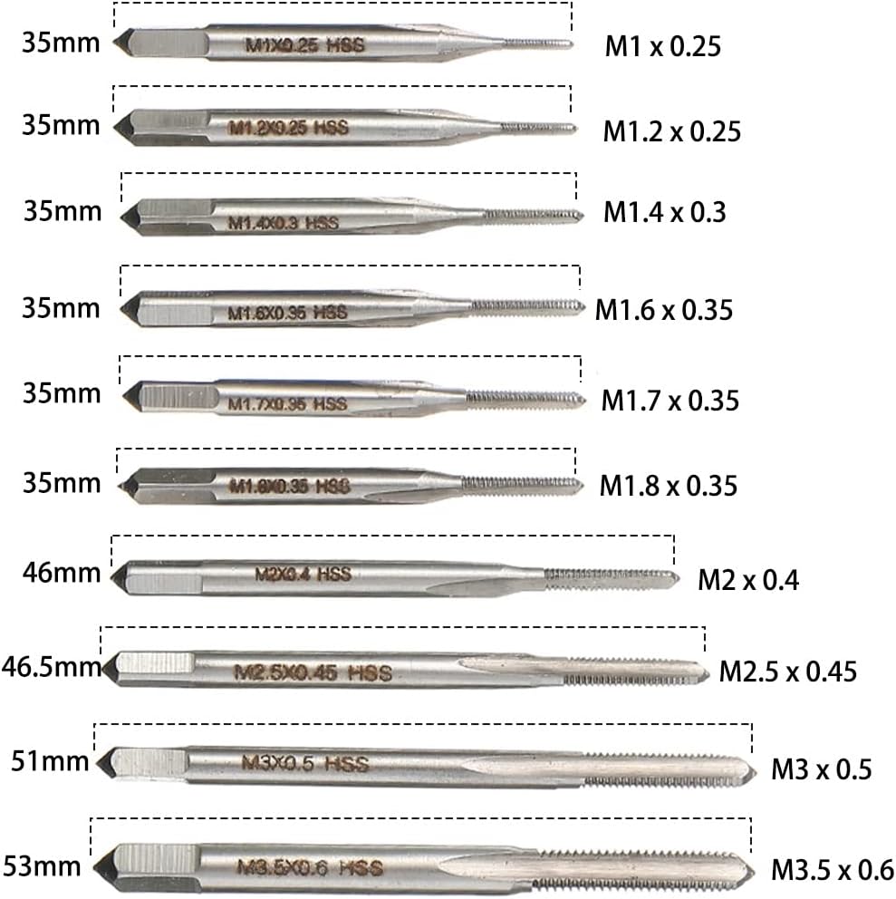10-teiliges Gewindebohrer Set