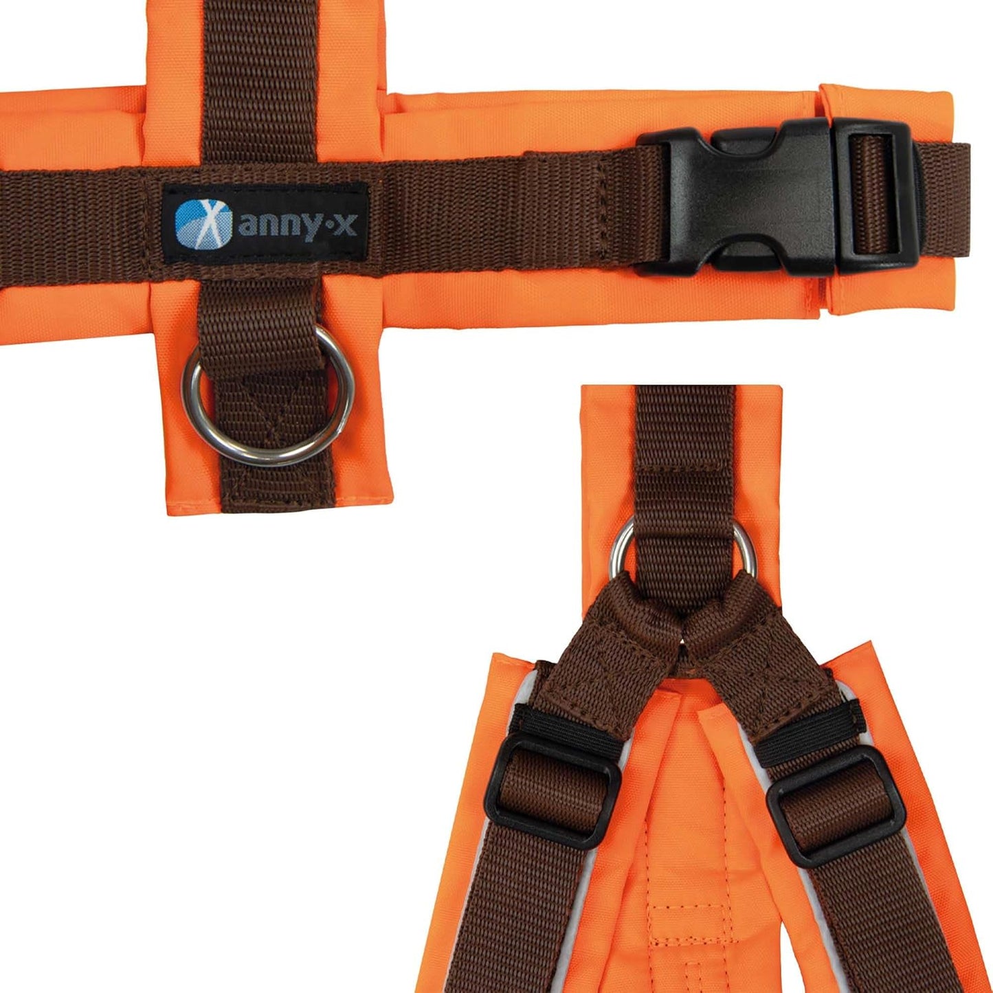 Brustgeschirr Protect, S - (1er Pack) leuchtorange/braun