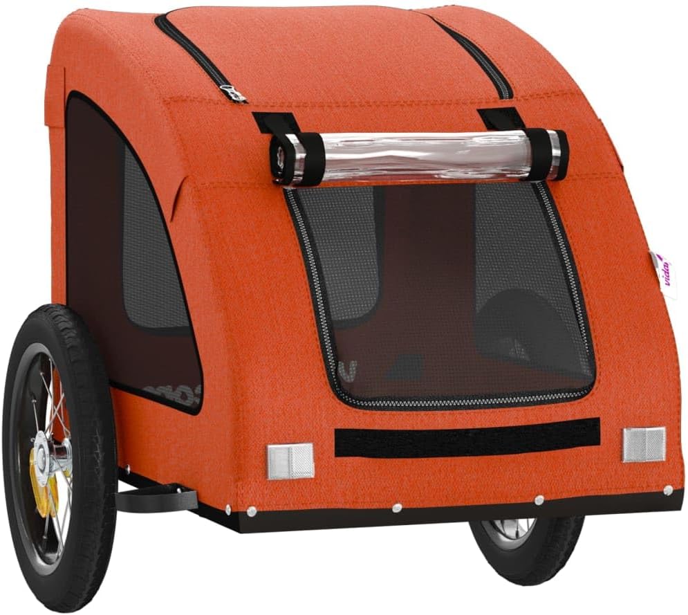 Fahrradanhänger Merill für Hunde, 124 x 53 x 53 cm Orange