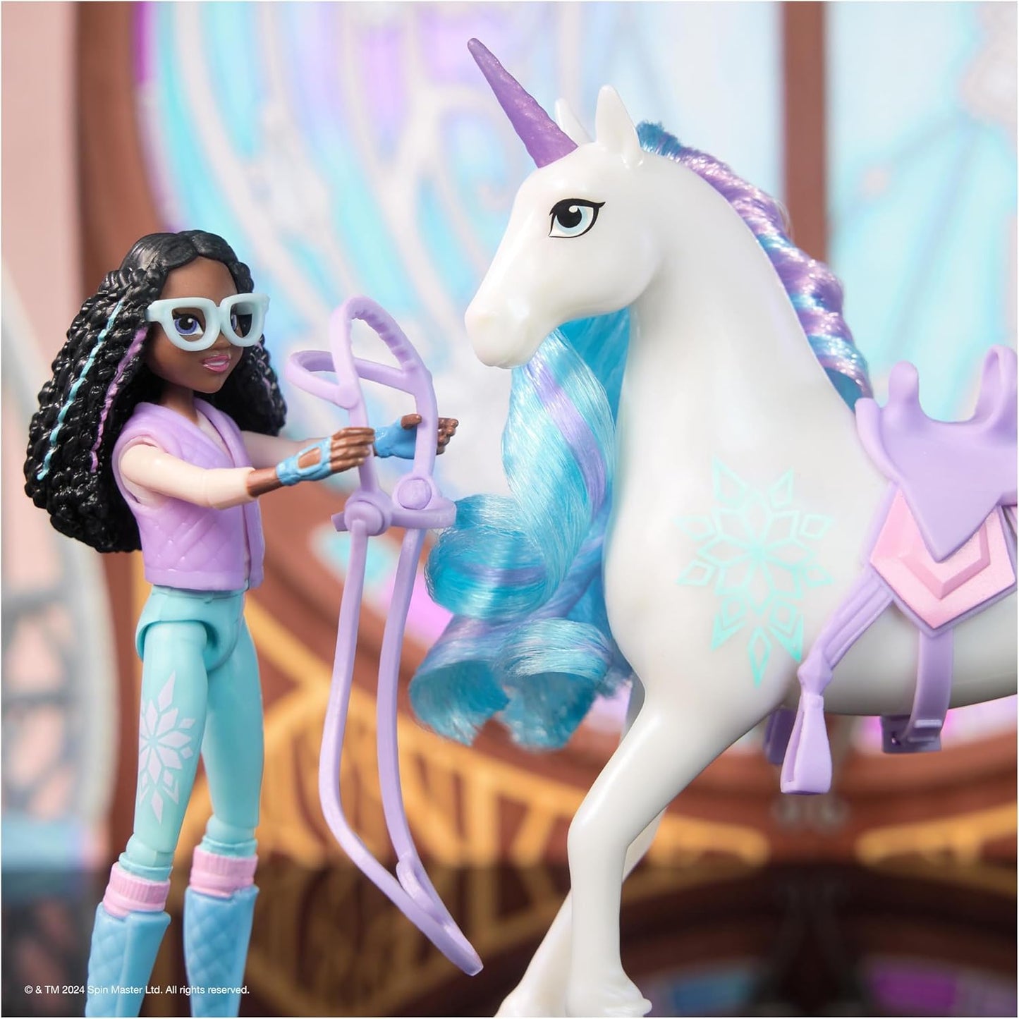 Einhorn-Spielset Layla & Glacier (12 cm, Rollenspiel), Layla und Einhorn Glacier