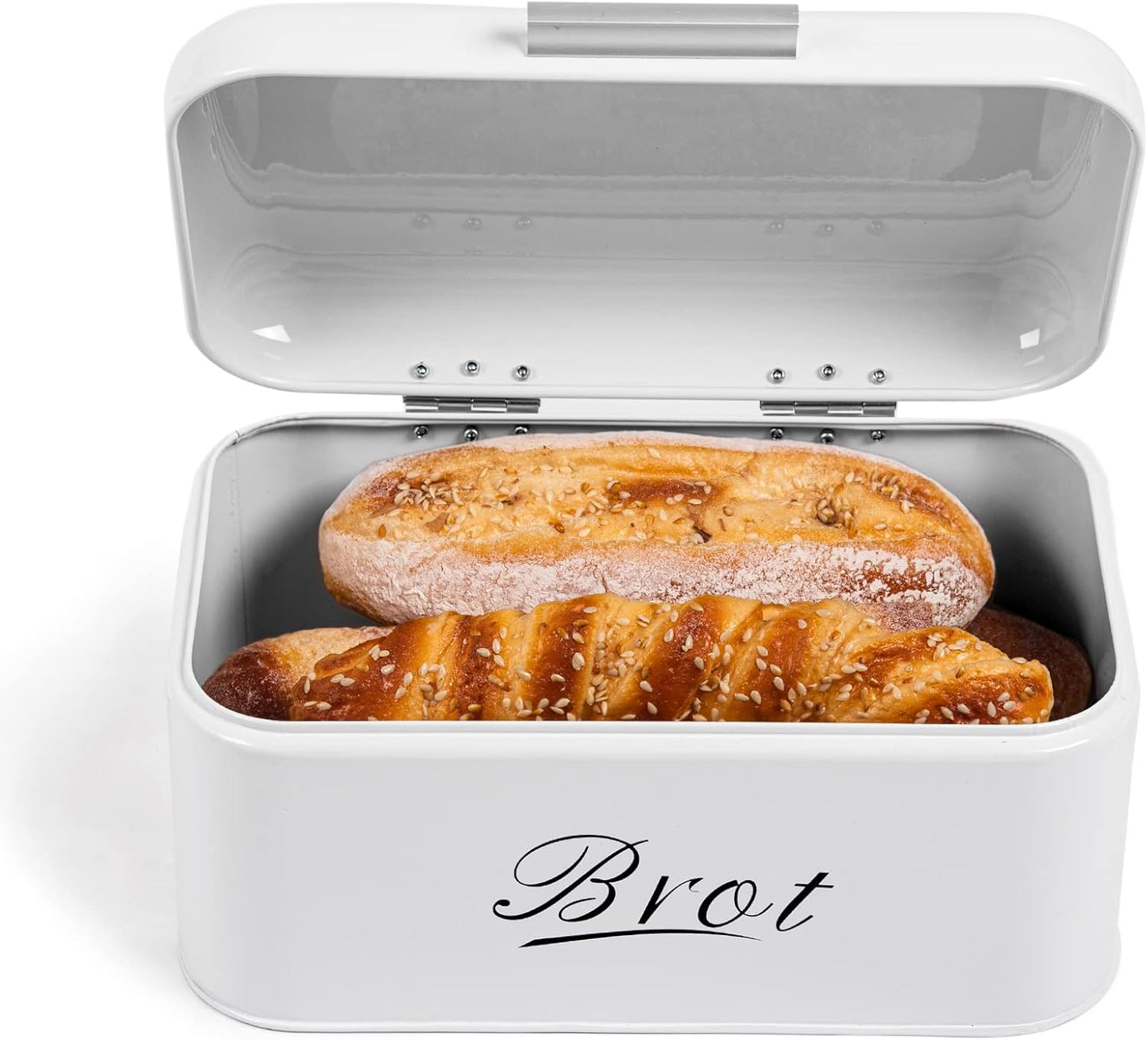 Brotkasten im Retro-Design, Weiss-31cm