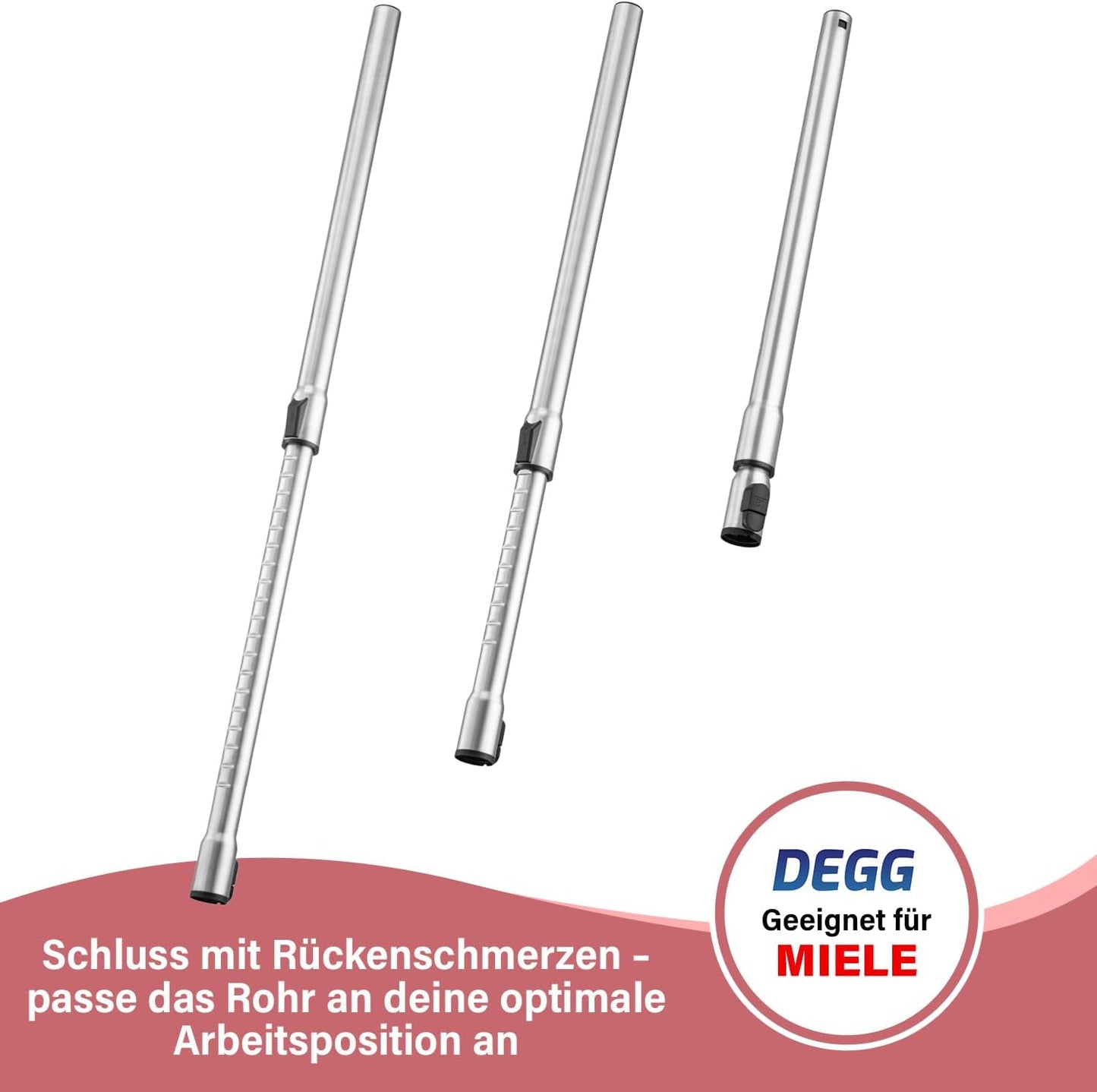 Teleskoprohr für Miele Staubsauger 35 mm Klicksystem