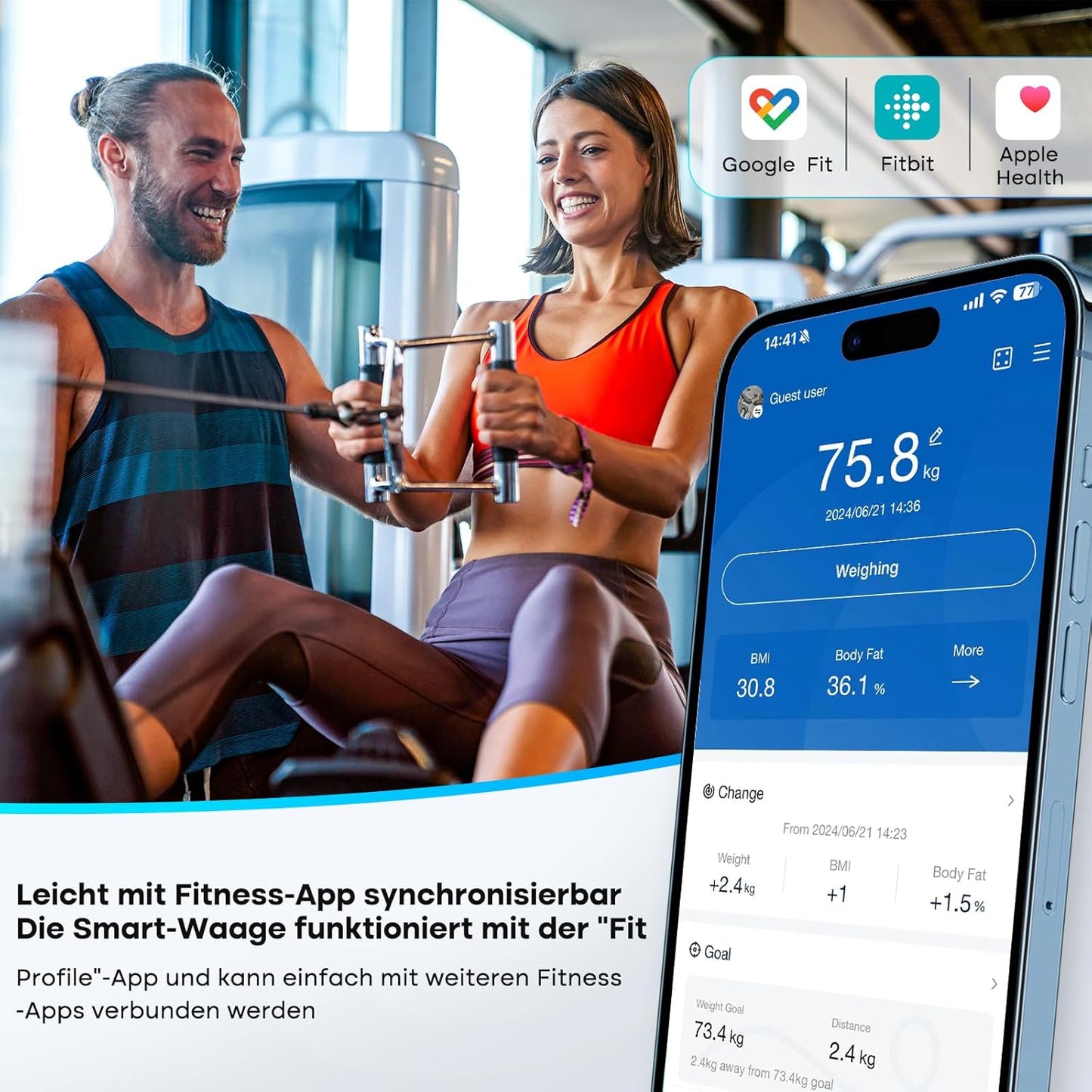 Körperanalysewaage mit App-Unterstützung
