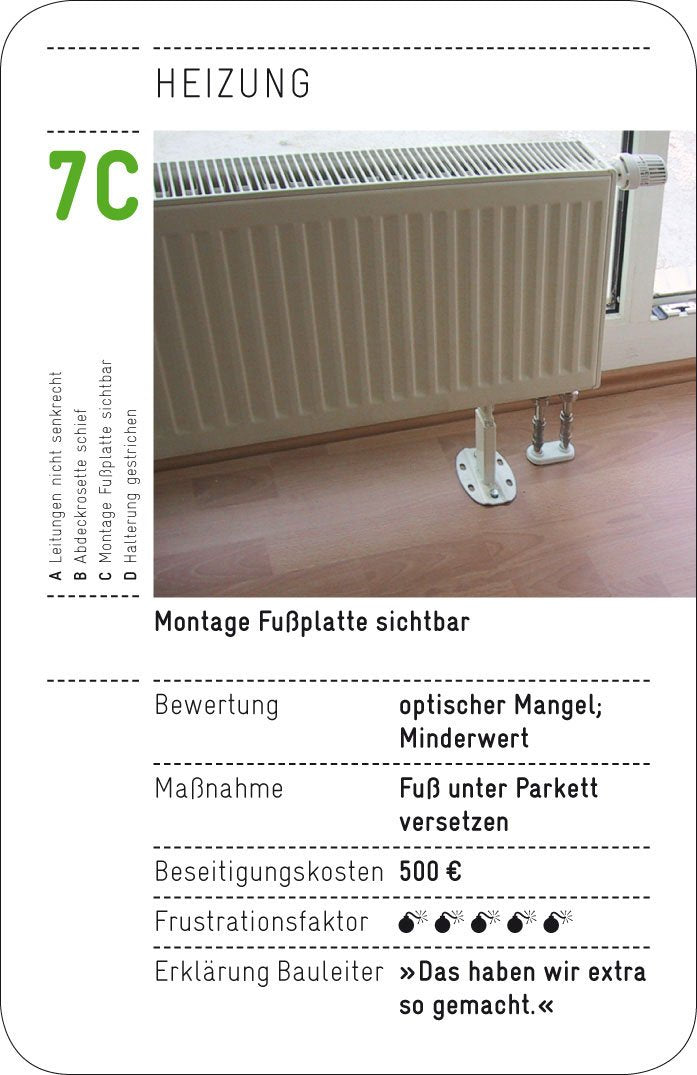 Mängelquartett - Baumängel sind kein Kinderspiel, Karten