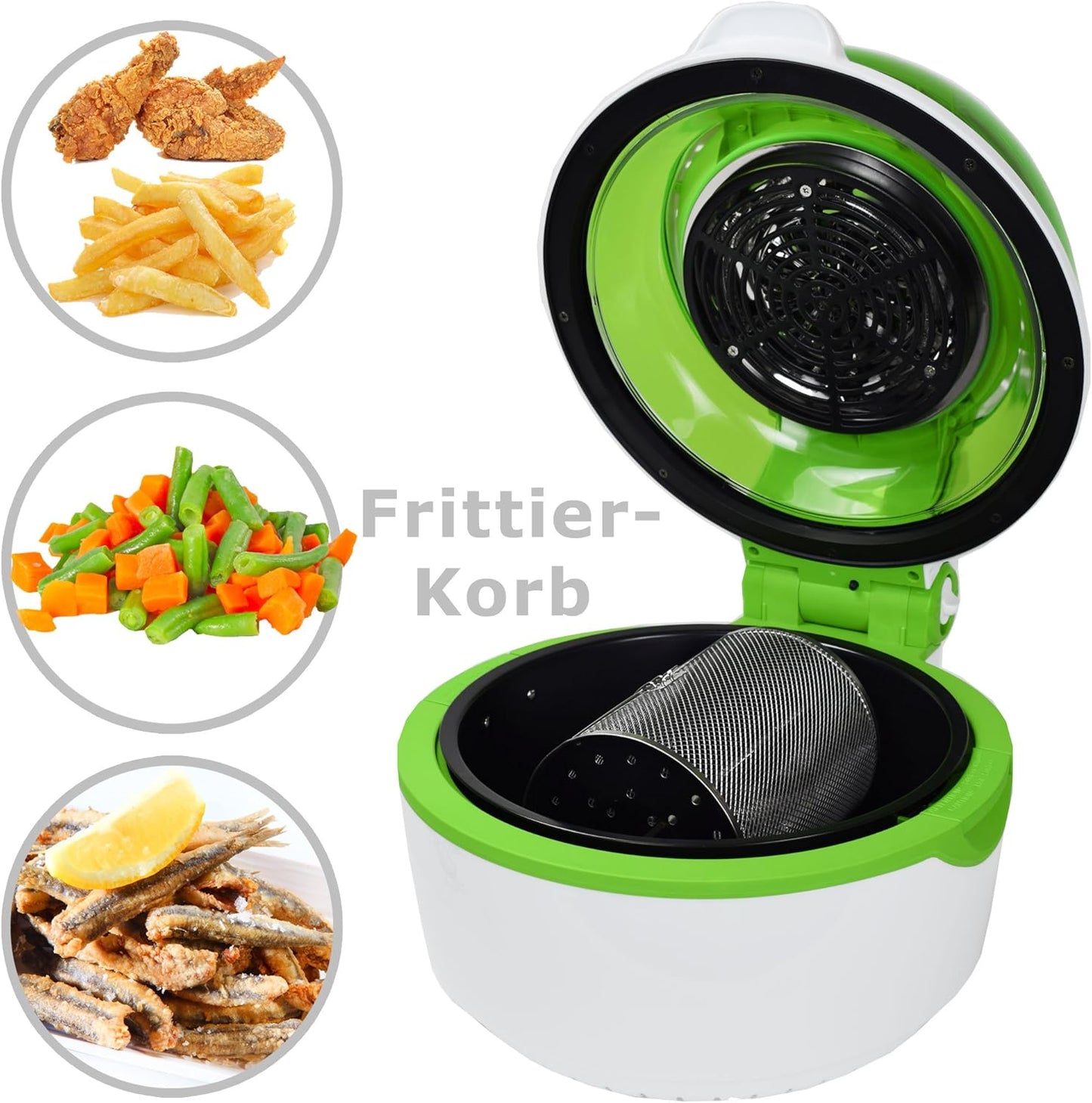 Turbo-Heissluftfritteuse mit LED-Display