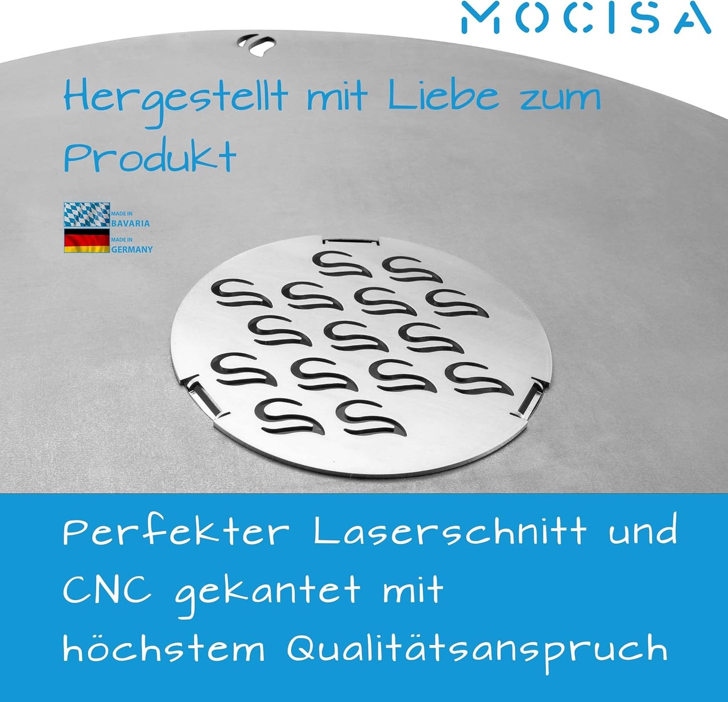 Grilleinsatz für Feuerplatte (20 cm), Grilleinsatz Ø20cm Edelstahl