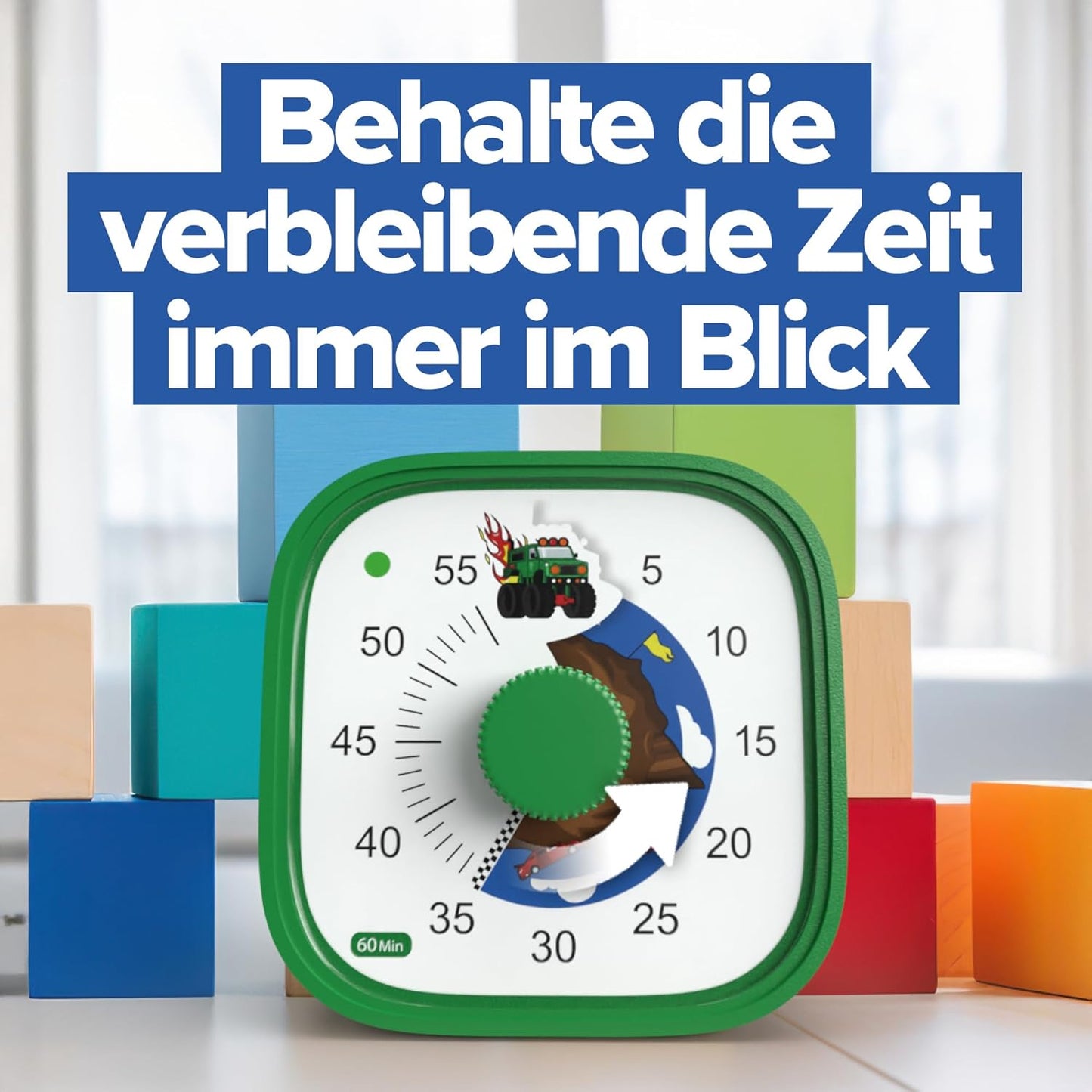Visueller Timer Tick Tock Truck, Grün