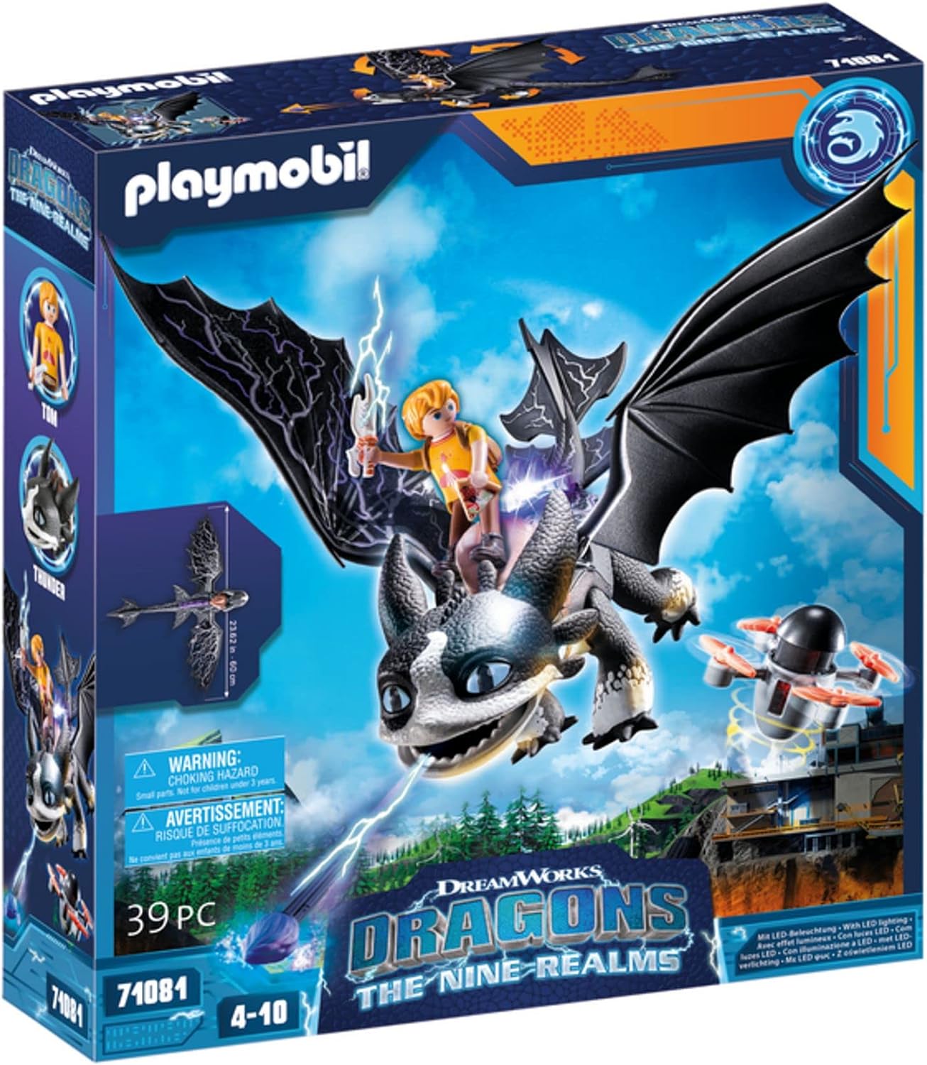 71081 Dragons: The Nine Realms - Thunder & Tom, Konstruktionsspielzeug, Single