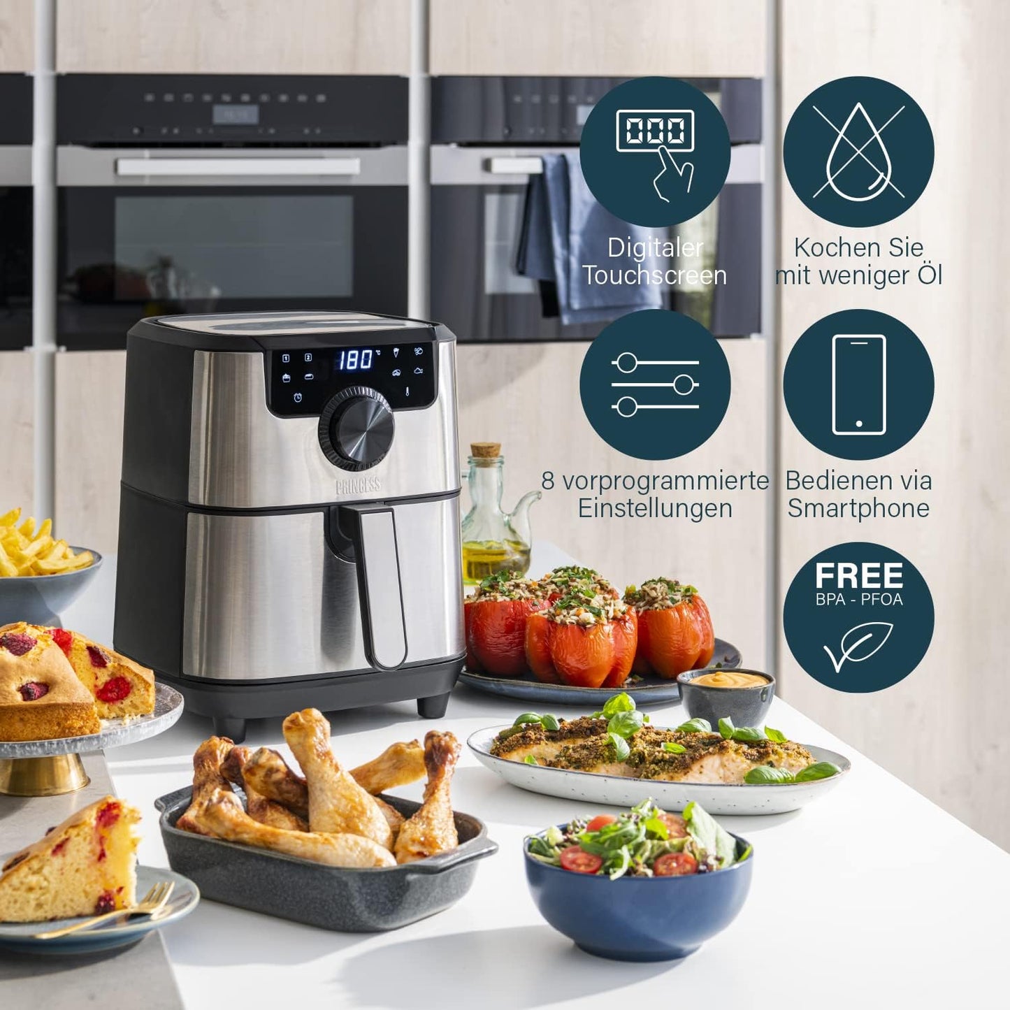 Airfryer, 4,5L Smart ; Heissluftfritteuse Smart