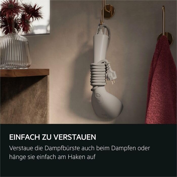 Dampfbürste mit Schutzhandschuh & Bürste, Grau Konstanter Dampfstoss: 26 g/Min
