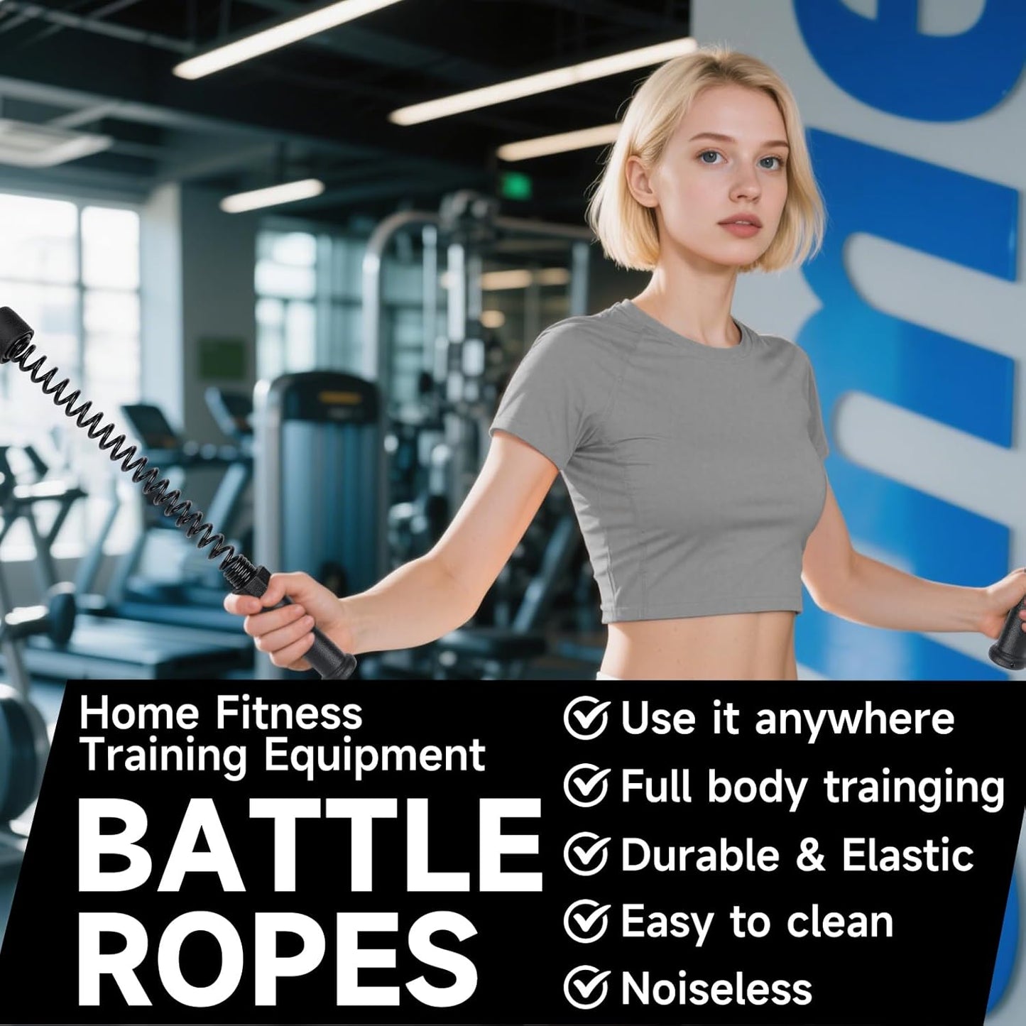 2er-Pack Tragbare Battle Ropes für Ganzkörpertraining