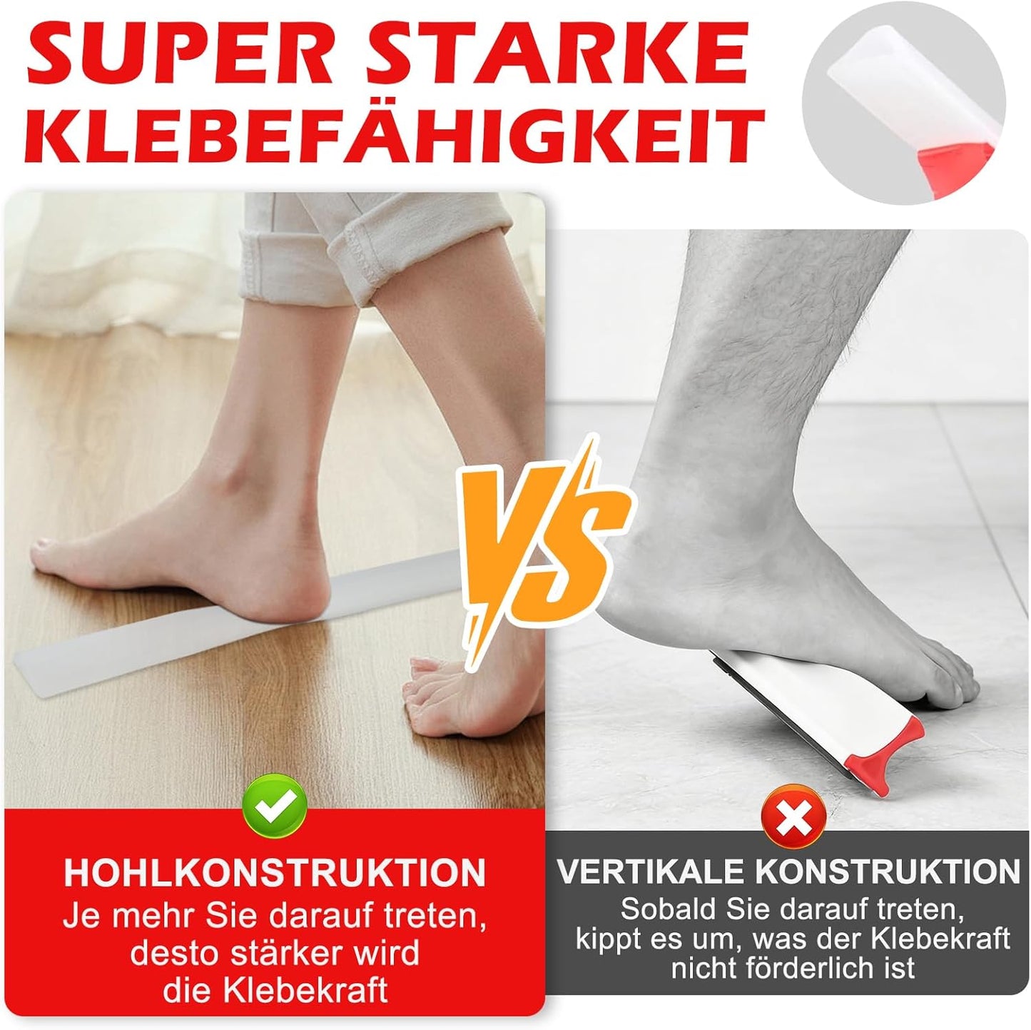 Selbstklebende Schwallschutzleiste für Dusche