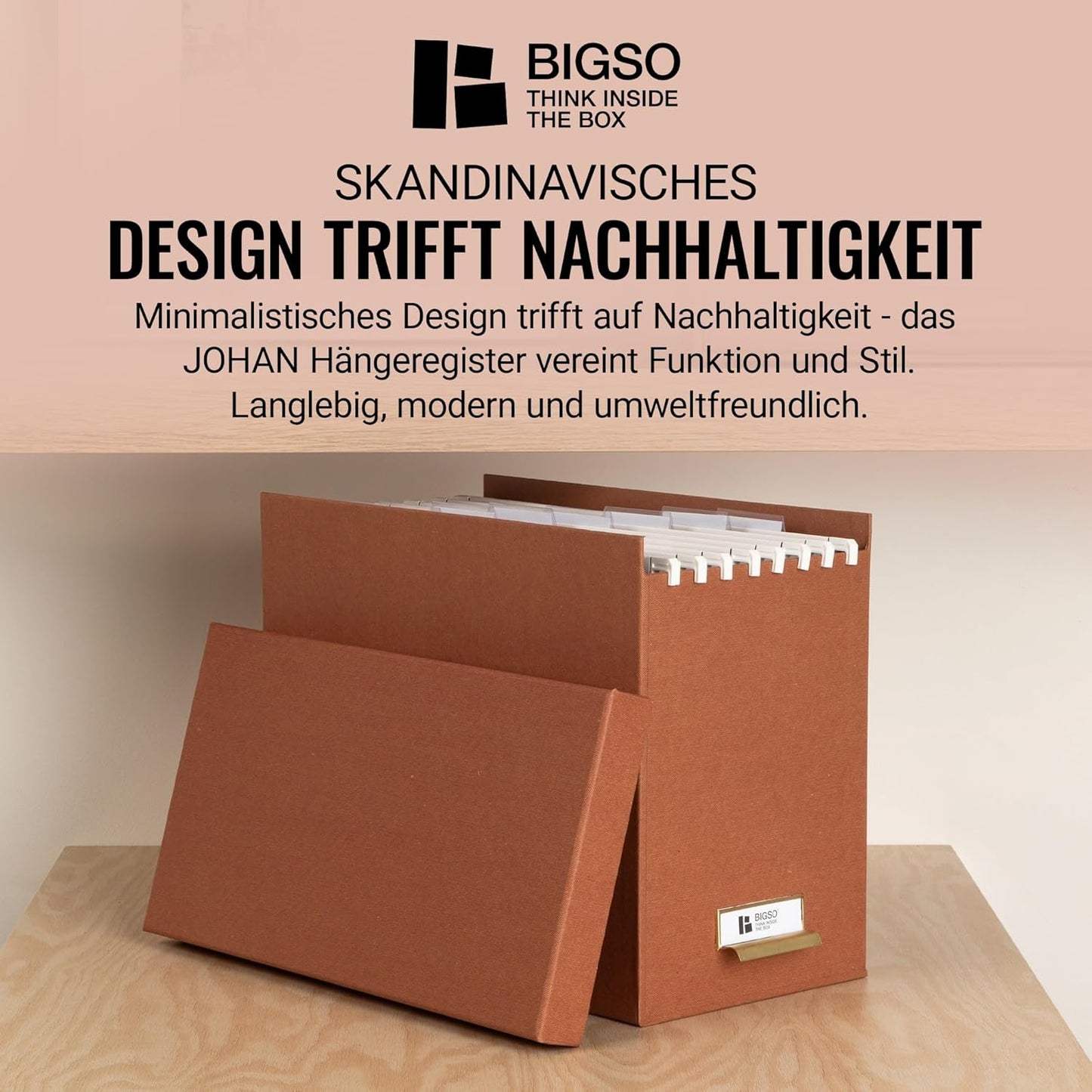 Hängeregisterbox Johan, Braun 35,0 cm x 18,5 cm x 27,0 cm