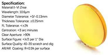 CO2 Laser Fokuslinse 20mm FL 50.8mm, Dia.20mm FL:50.8mm/2"
