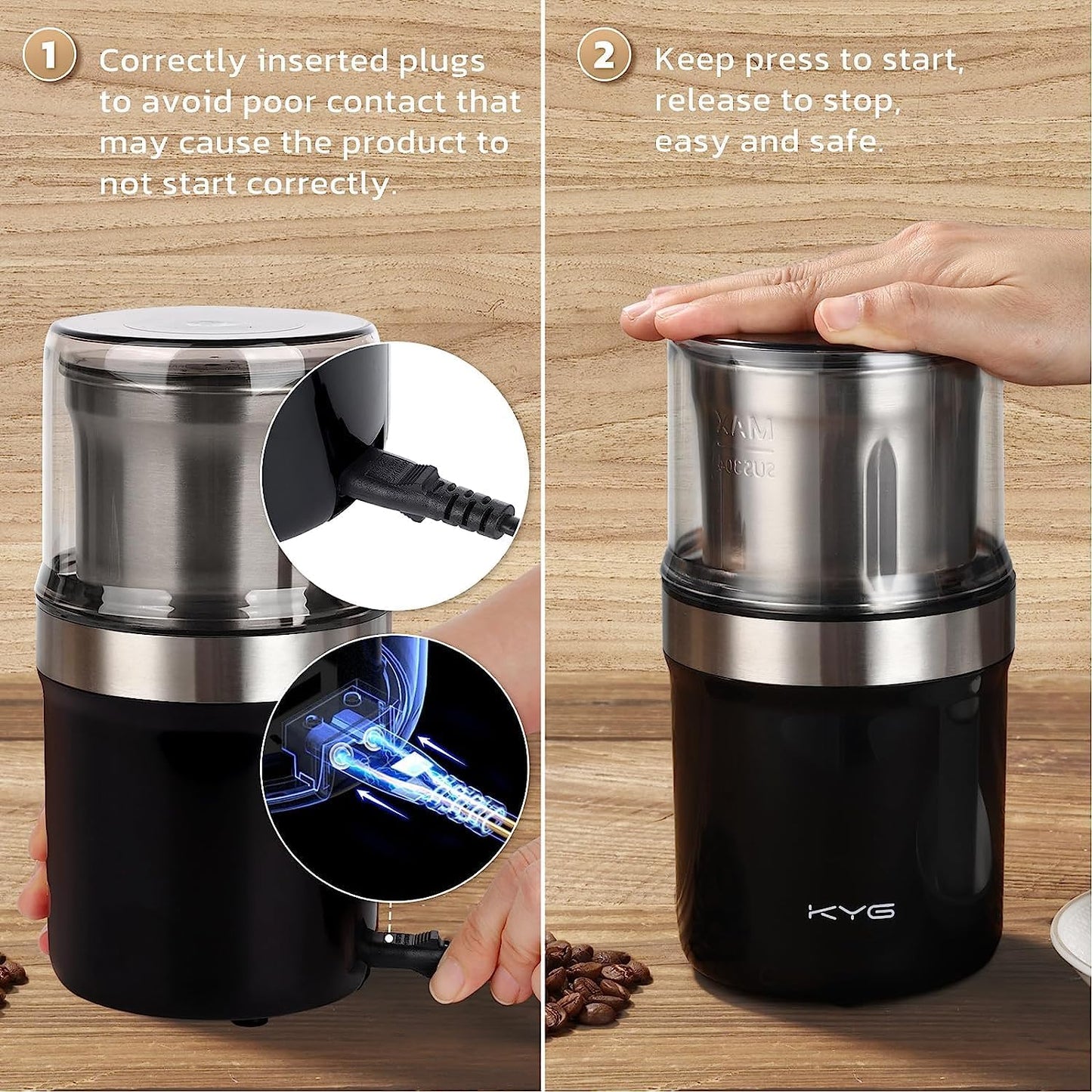 Kaffeemühle, 1 Abnehmbarer Becher
