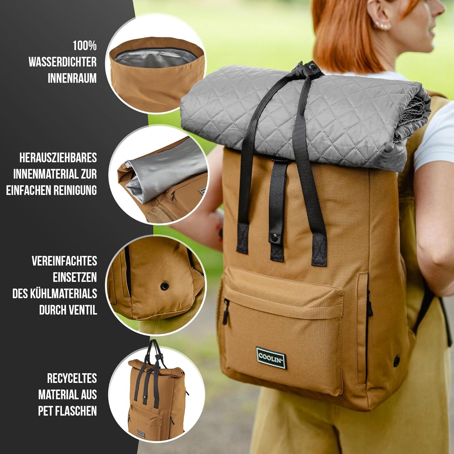 Kühlrucksack, Braun