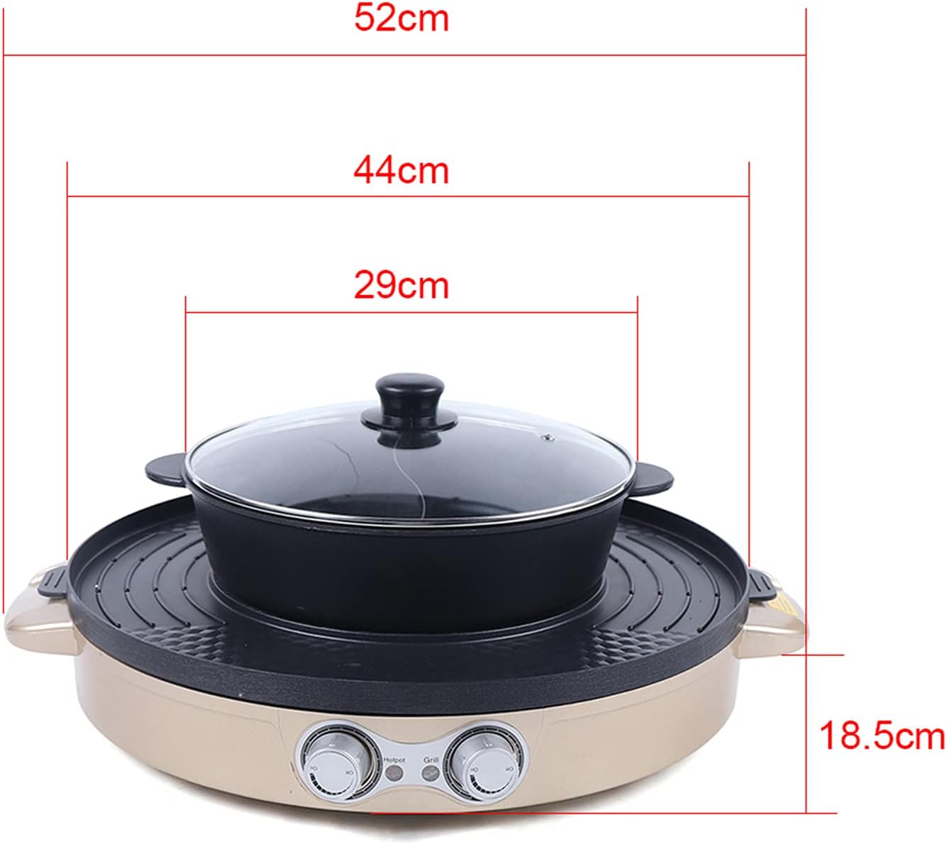 Multifunktionaler Elektrogrill und Hotpot