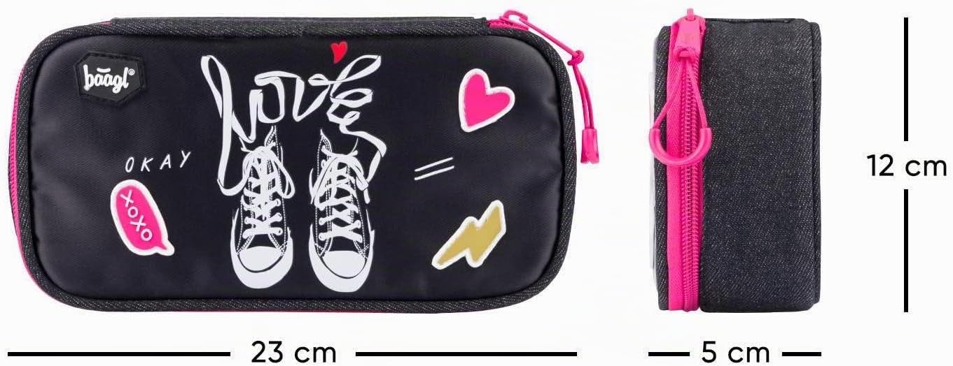 Federmäppchen und Turnbeutel Set für Schule, Sneakers
