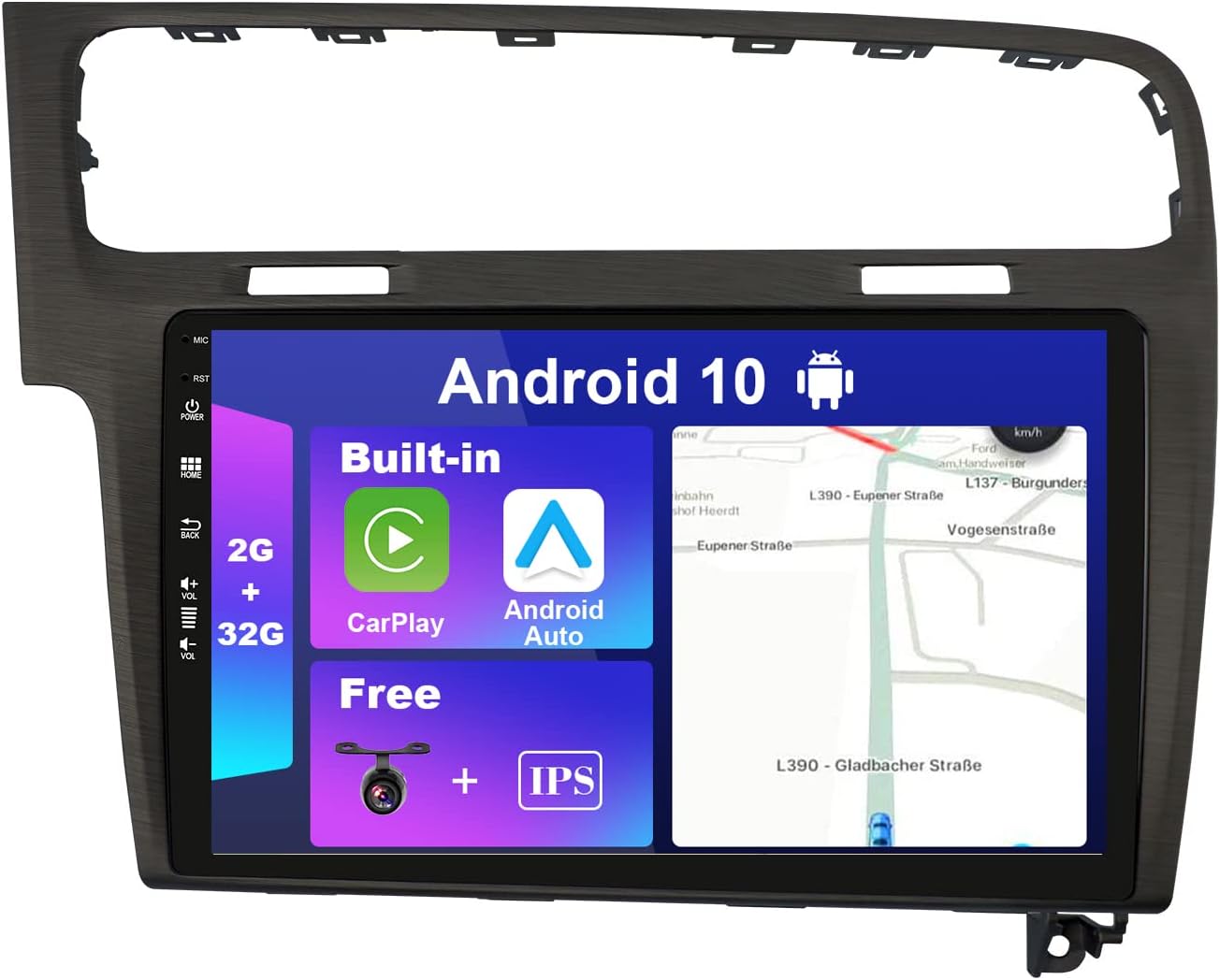 Android 10 Autoradio für Golf 7 mit Rückfahrkamera