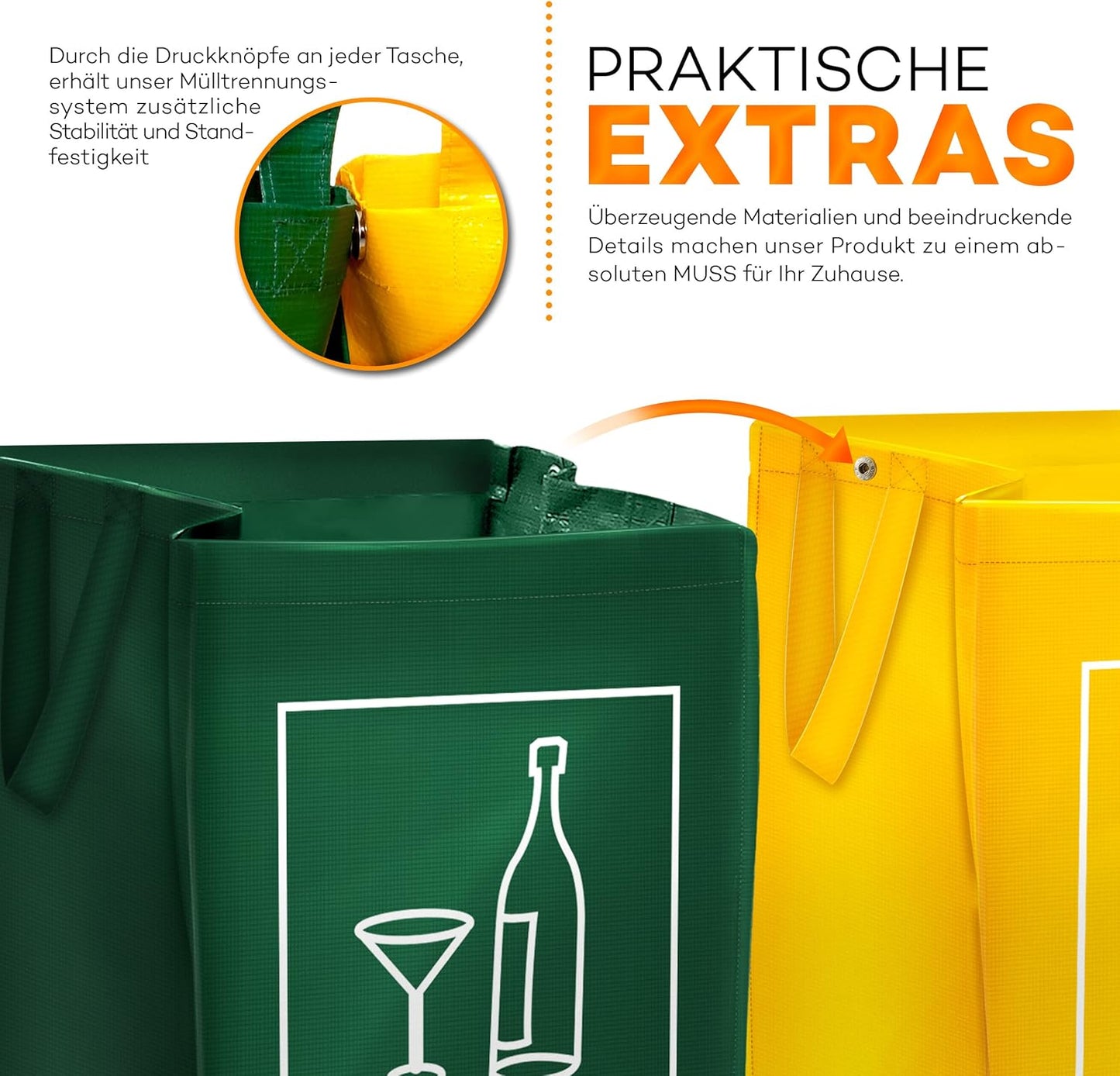 3-teiliges Mülltrennsystem-Set