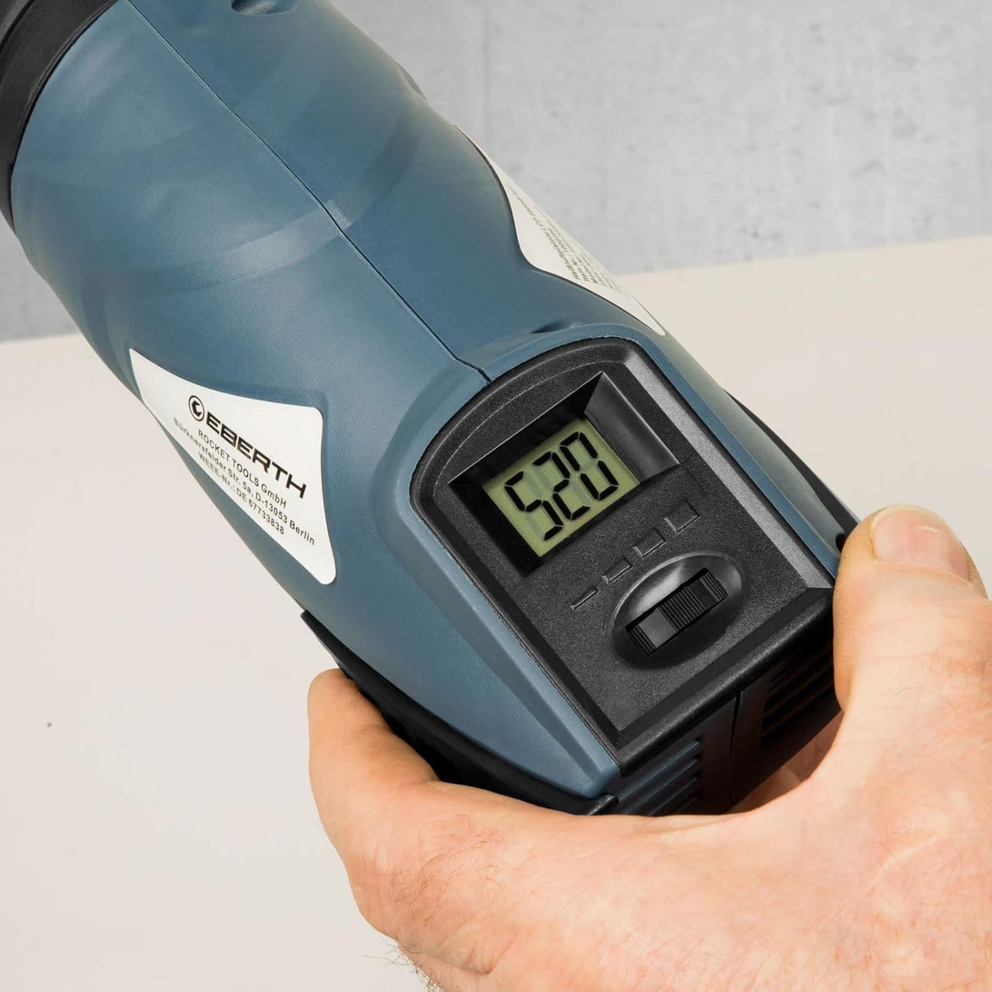 Heissluftgebläse, Heissluftpistole 2000W LCD mit Zubehör
