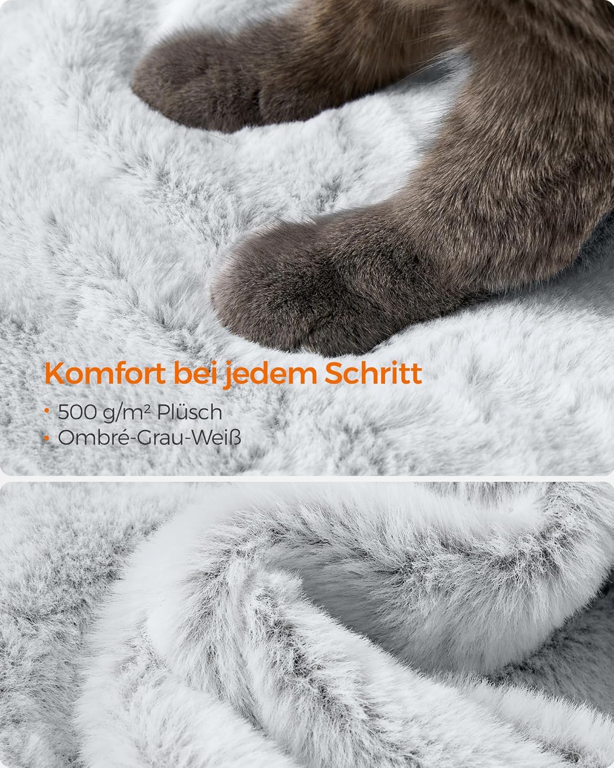 Kratzbaum für grosse Katzen, Ombré + Grau + Weiss
