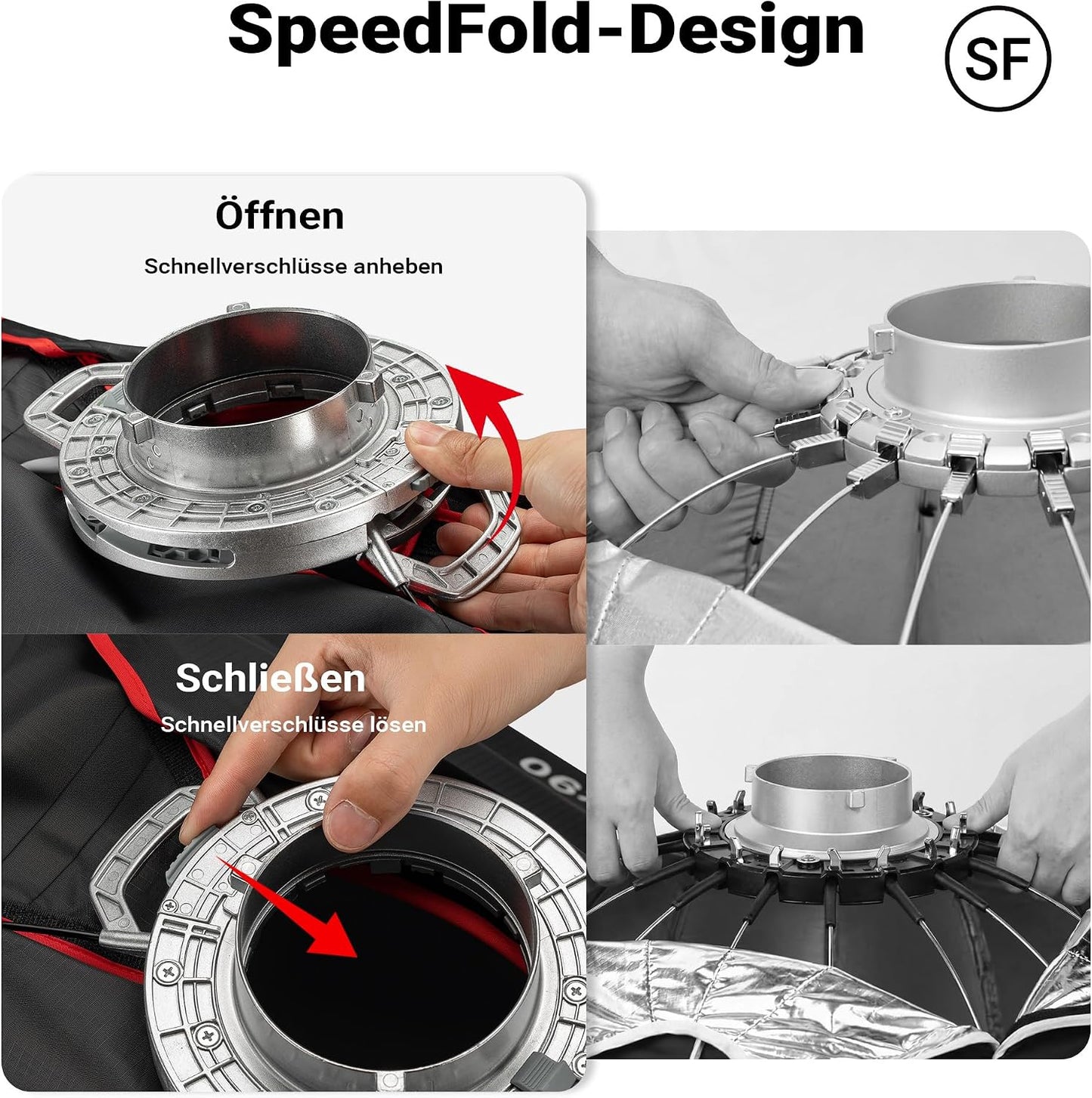 Softbox SF-60x90 mit Grid und Diffusoren