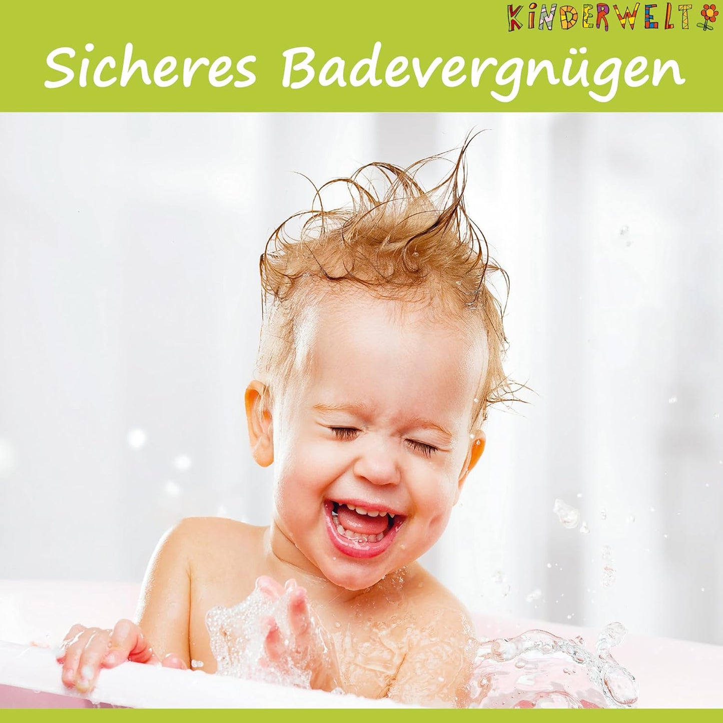 Babywanne mit Funny Farm Motiv, Babywanne 100 cm Funny Farm aquamarin Motiv